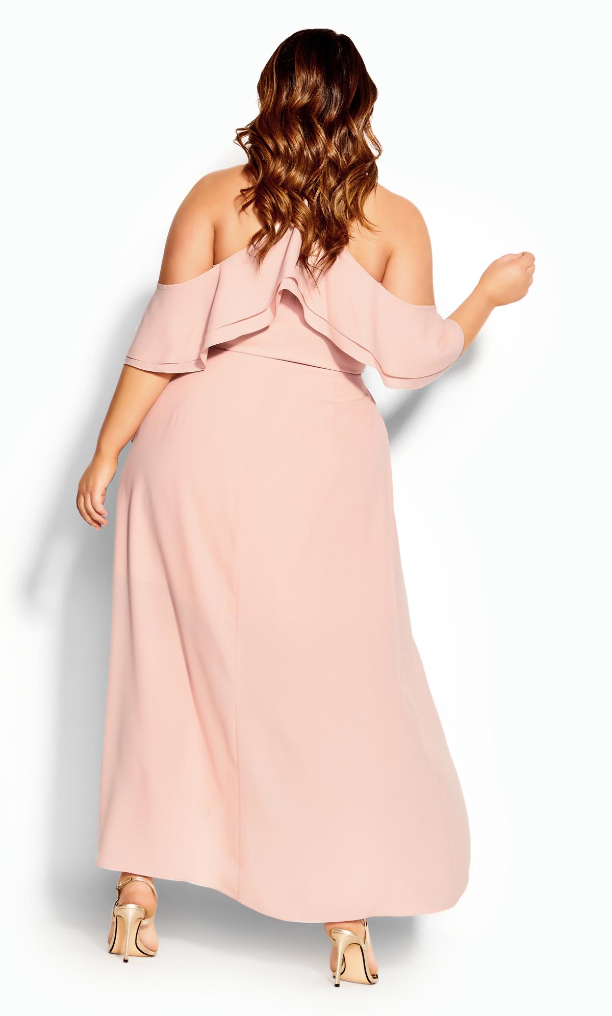 Elegant Shock Pink Maxi Dress 2