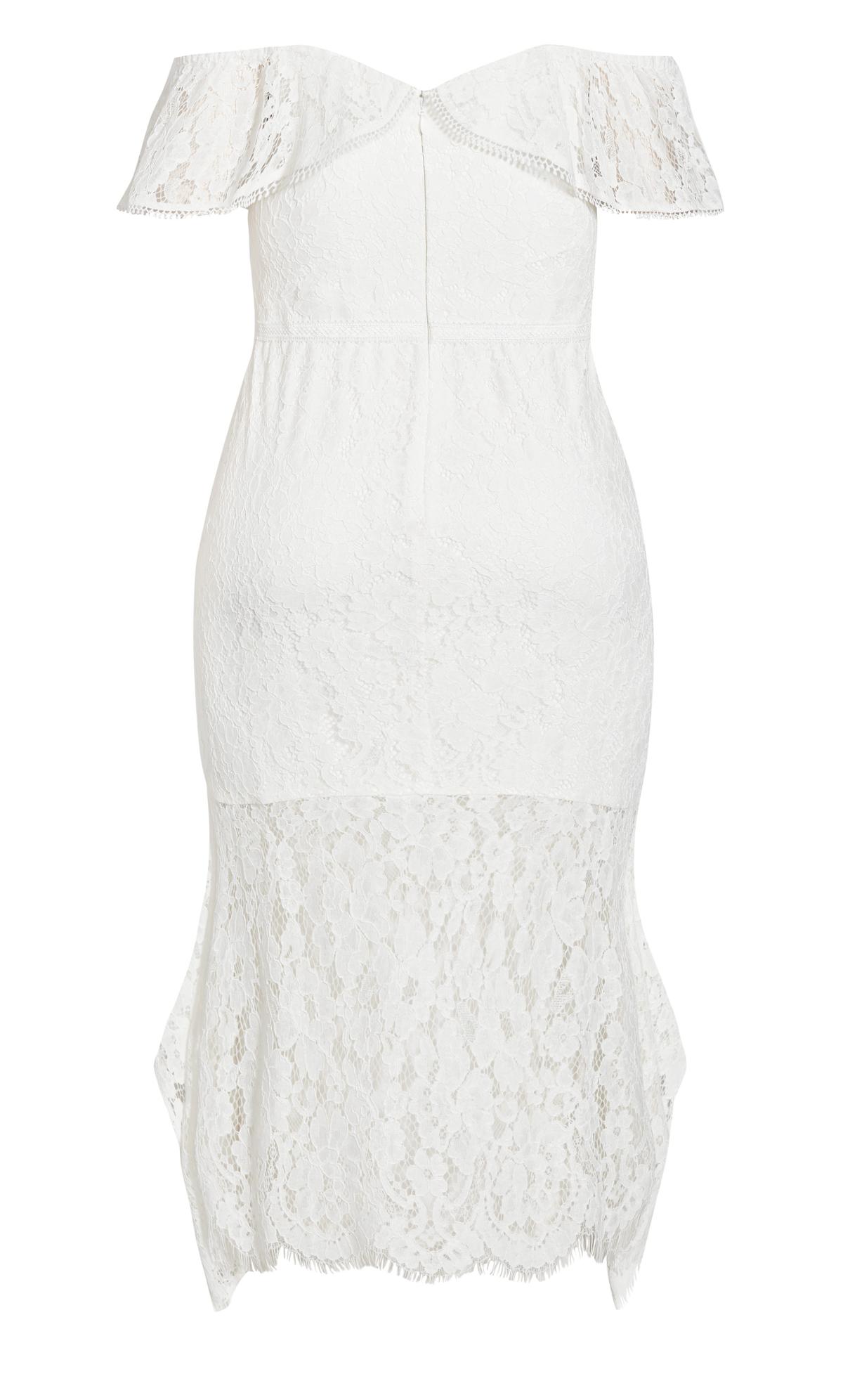 Buy Missguided Lace Bardot Midi Dress - White