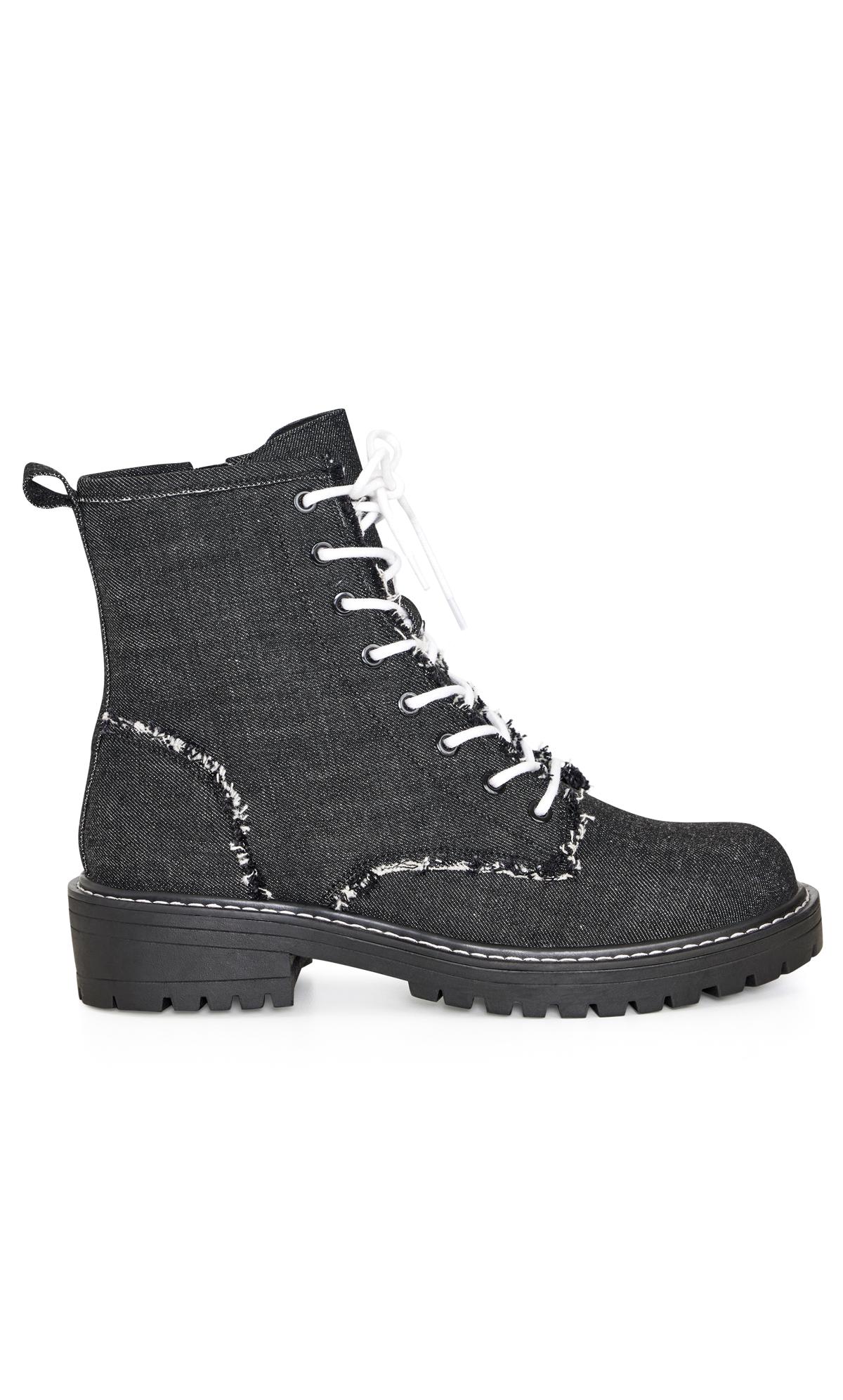 Rosie Black Wide Width Lace Up Boot 2