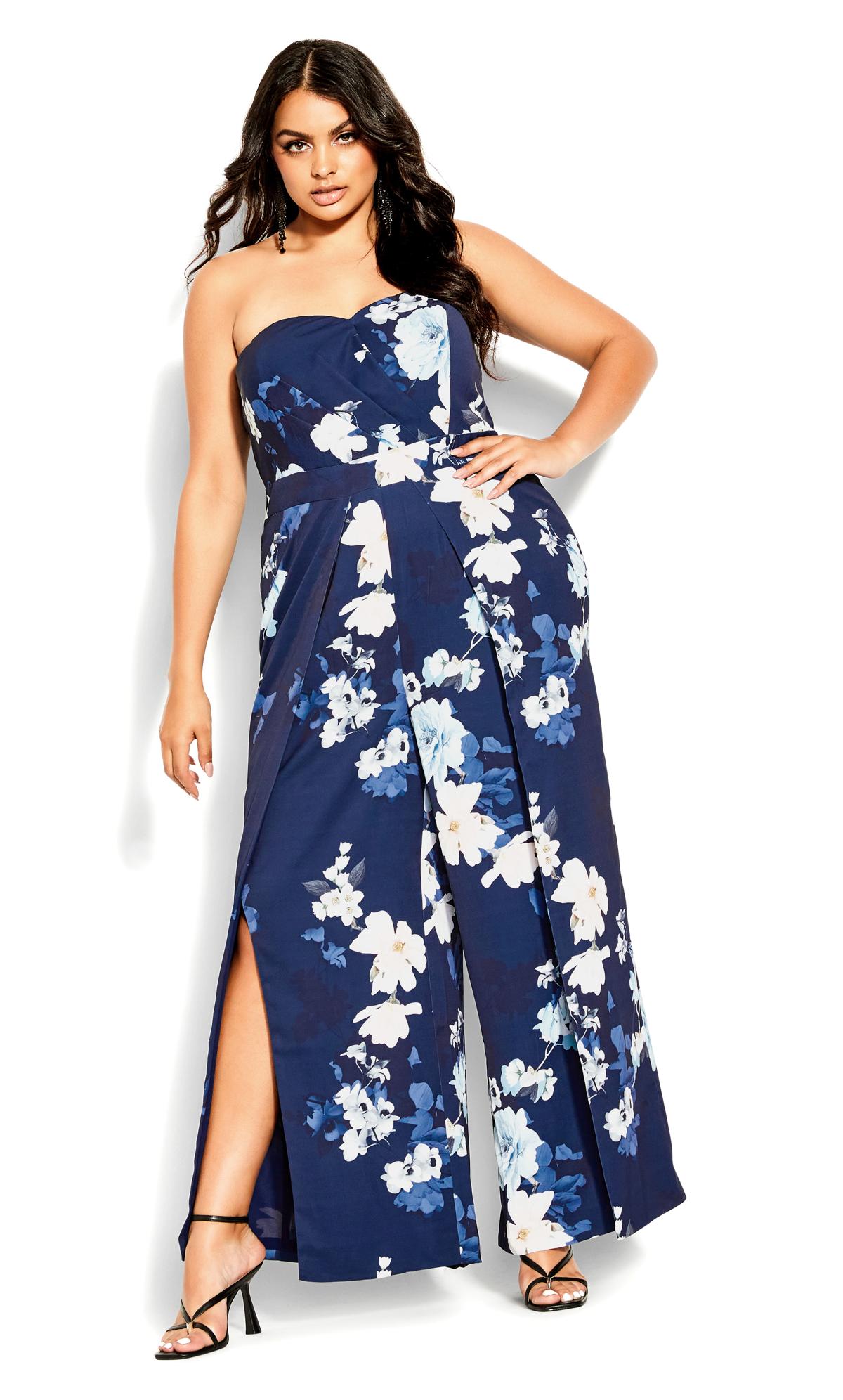 Orchid Navy Strapless Jumpsuit 1