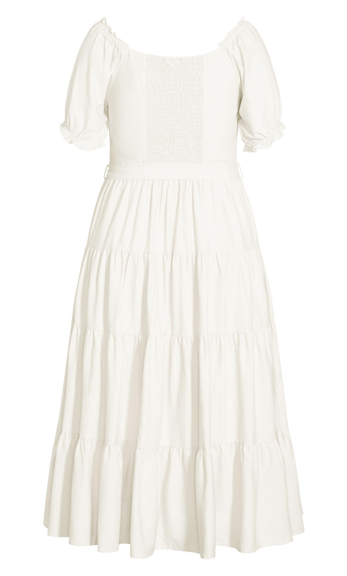 Evans Ivory Puff Sleeve Maxi Dress | Evans