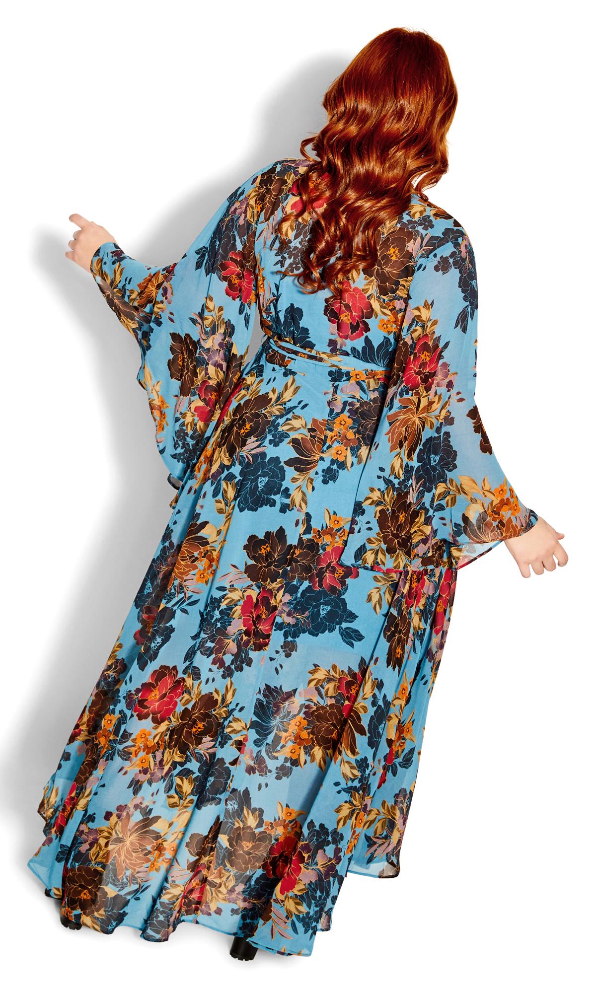 Evans Blue Floral Twist Maxi Dress 3