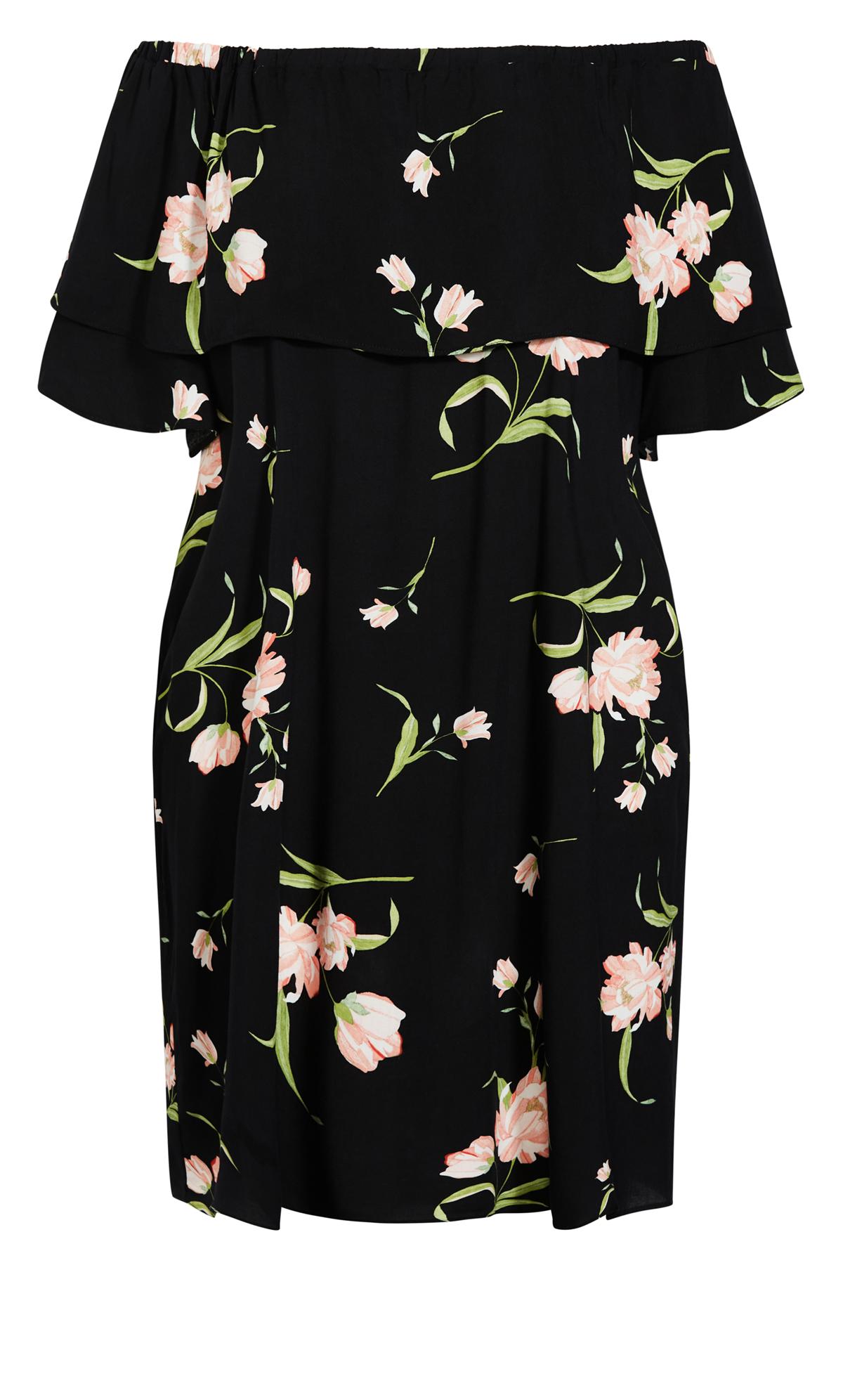 Floral Midi Black Dress | Evans