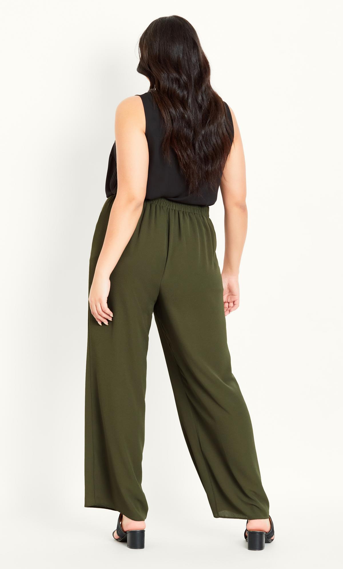 Evans Khaki Green Elasticated Waist Jeggings