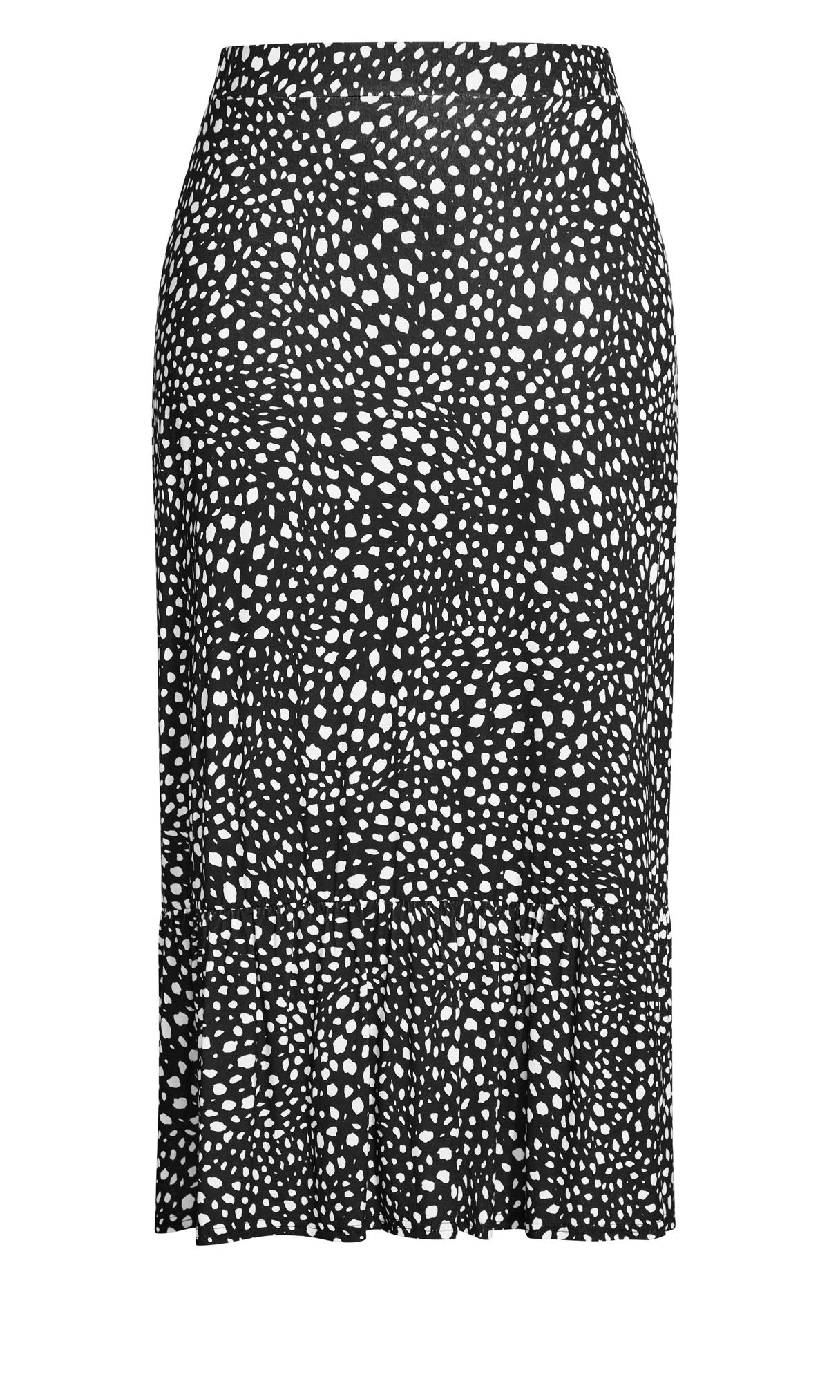 Black Tiered Print Skirt 3