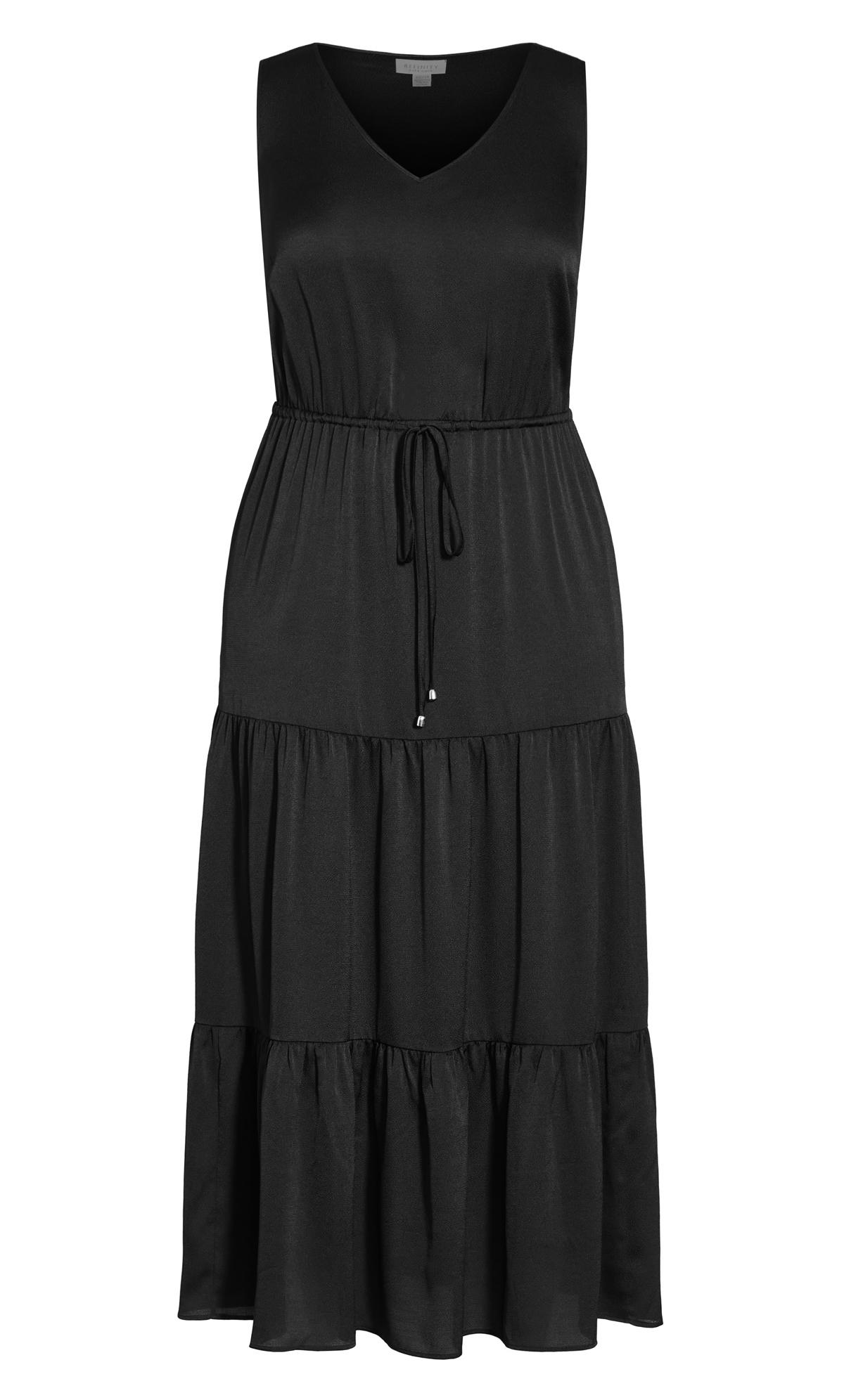 Refinity Black Smock Maxi Dress | Evans