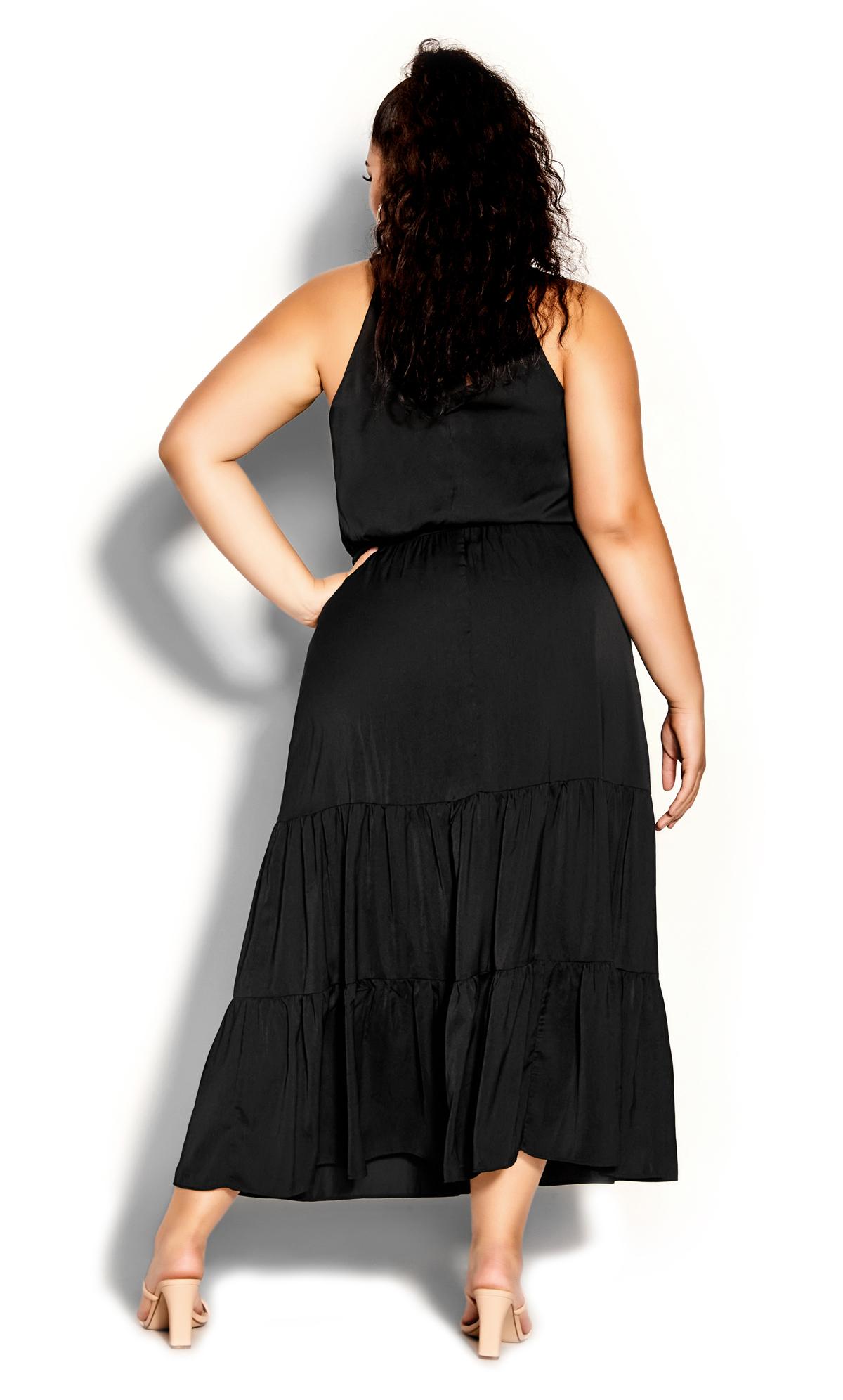 Tiered Black Maxi Dress & Fancy Friday - Nancys Fashion Style