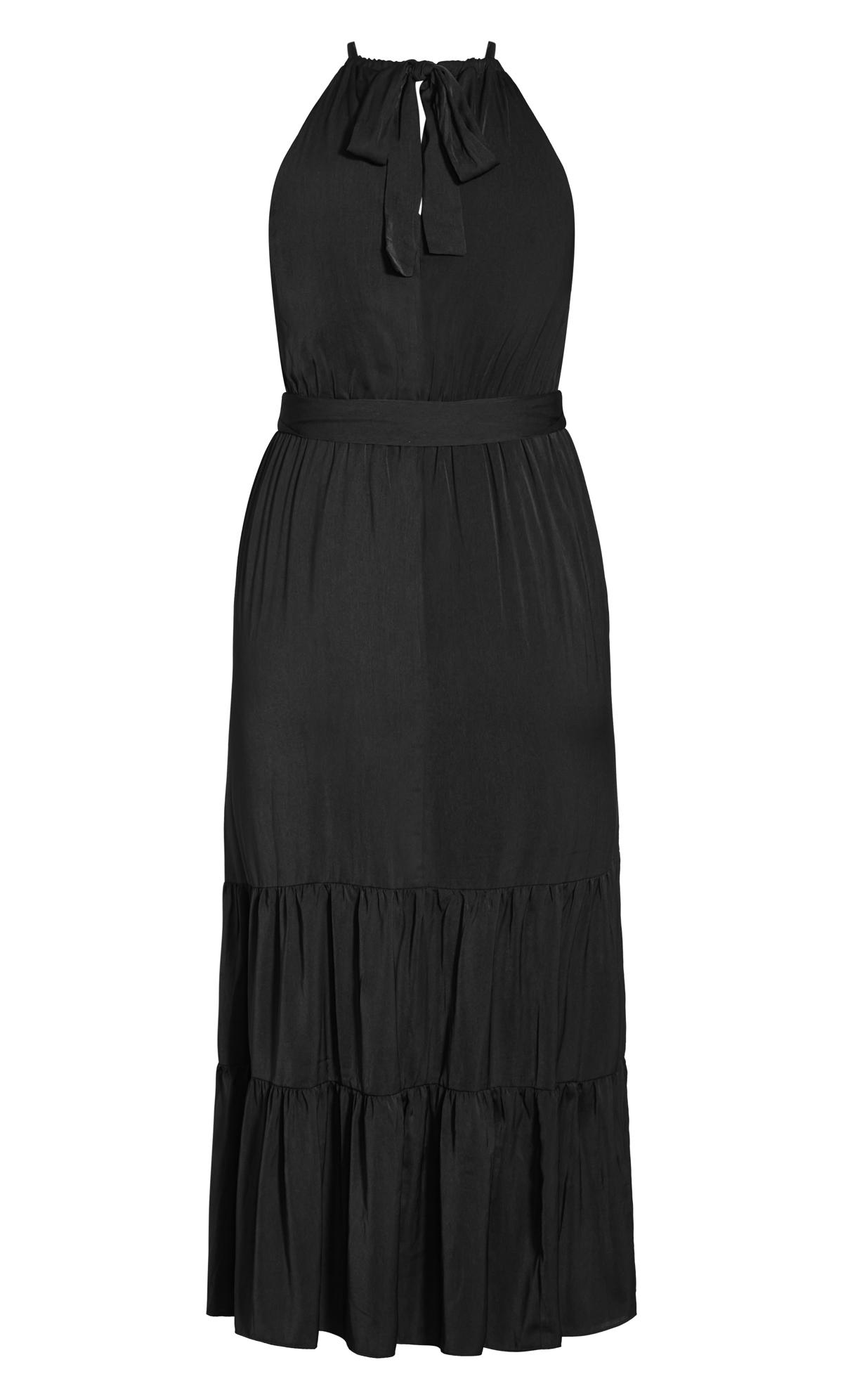 Tiered Black Maxi Dress & Fancy Friday - Nancys Fashion Style