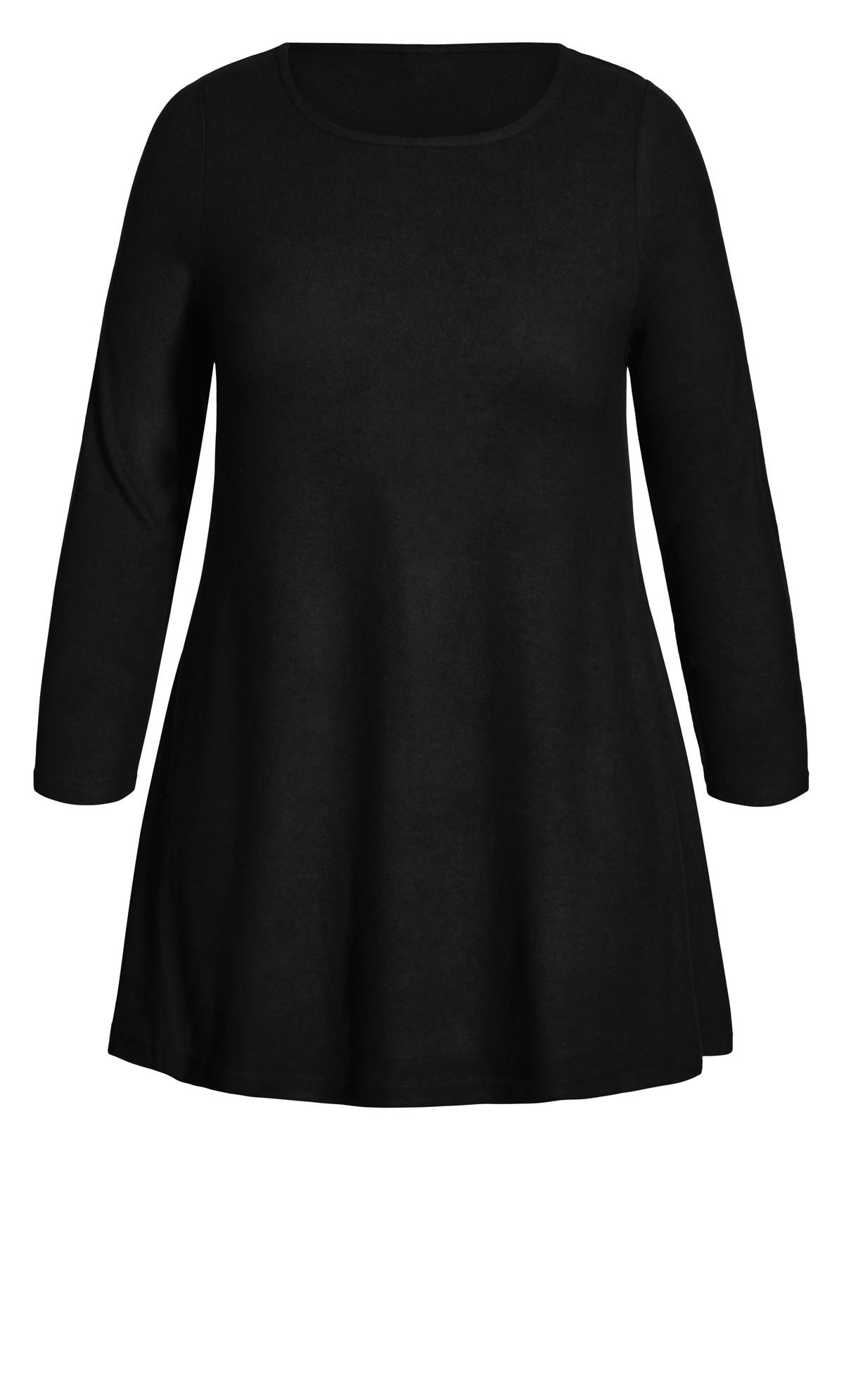 Soft Touch Black Tunic | Evans