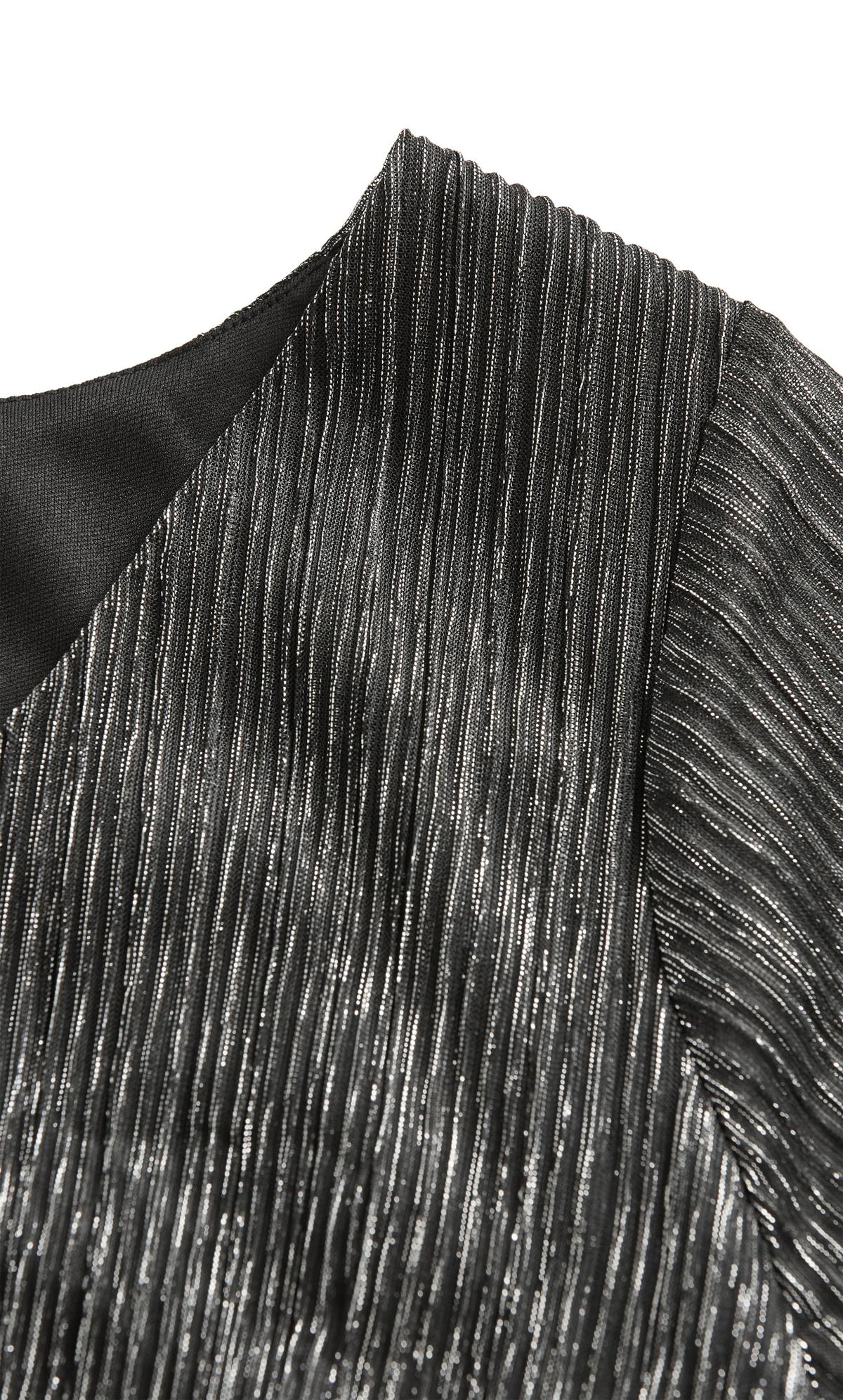 Silver Studs & Black Blouse