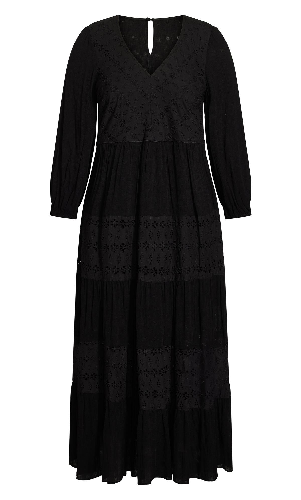 Aveology Black Enchant Lace Maxi Dress | Evans