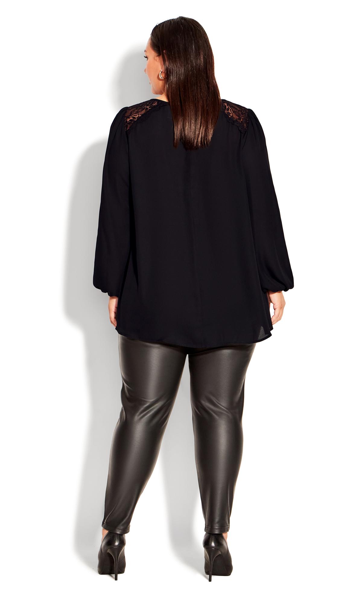 Evans Black Lace Detail Blouse 4
