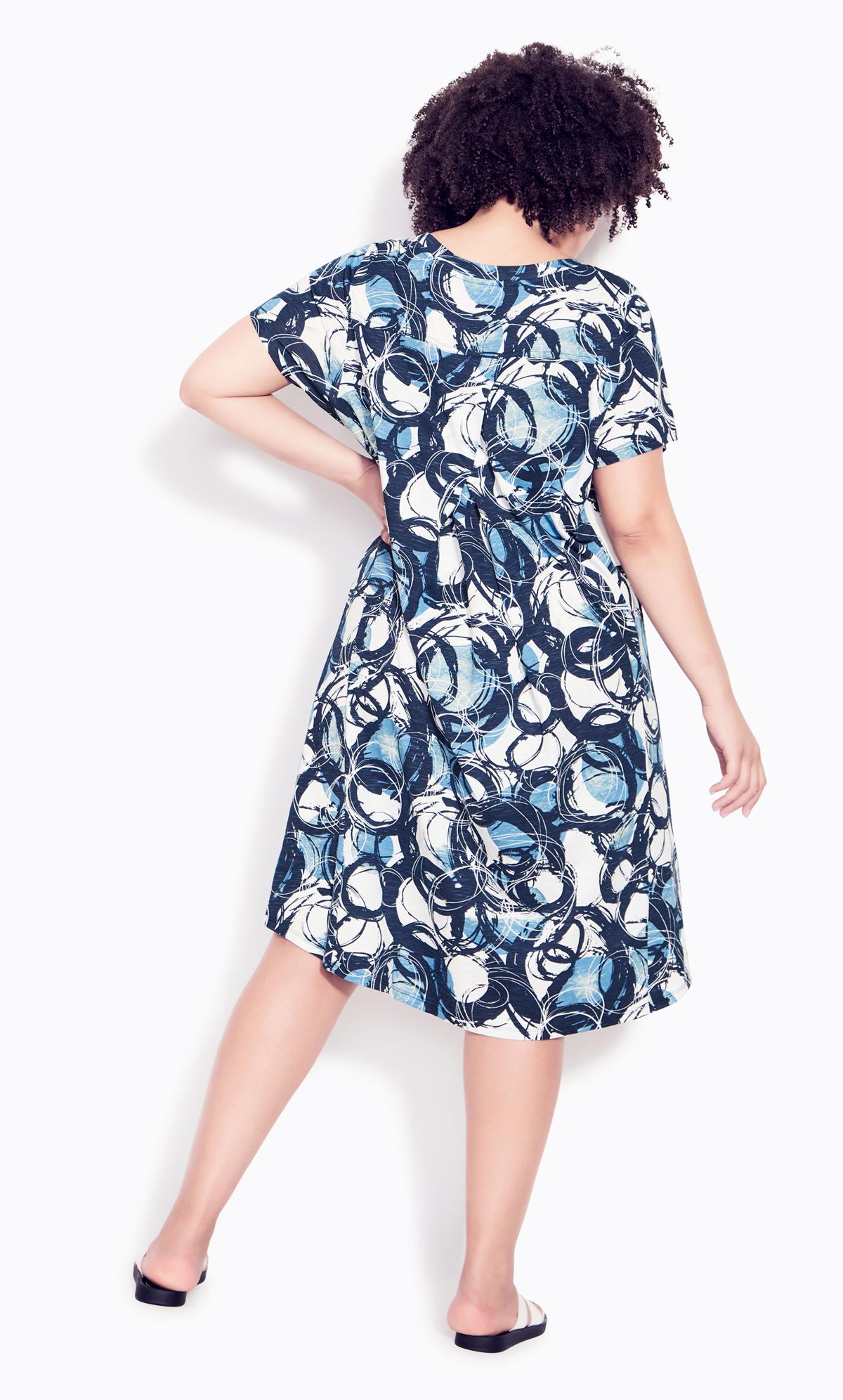 Evans Blue Hello Sunshine Print Dress 3