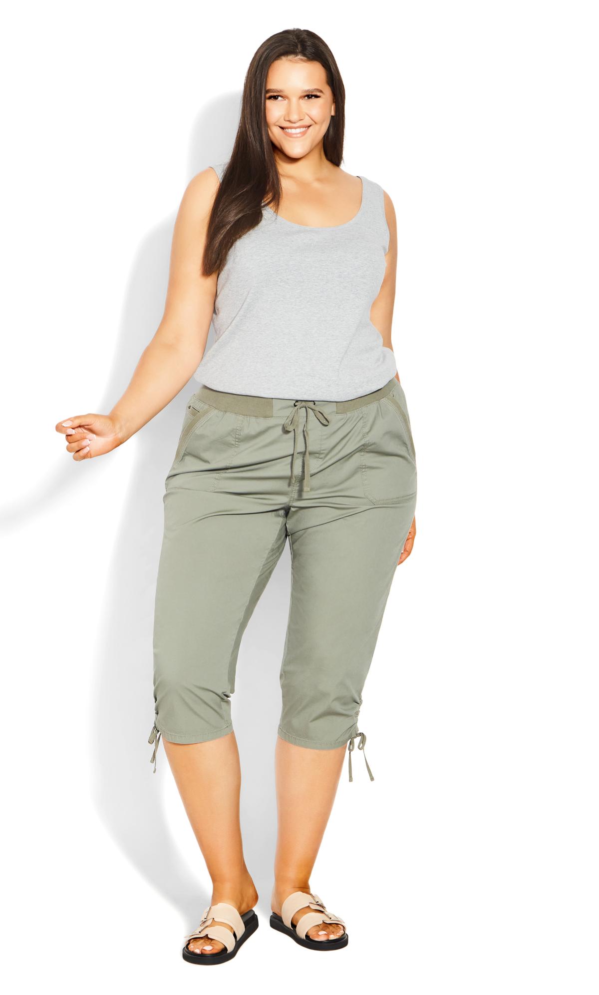Amazon.com: Anjikang Capris Pants for Women Casual Stretch Waist Drawstring  Straight Crop Trousers Plus Size Linen Capris with Pockets : Sports &  Outdoors