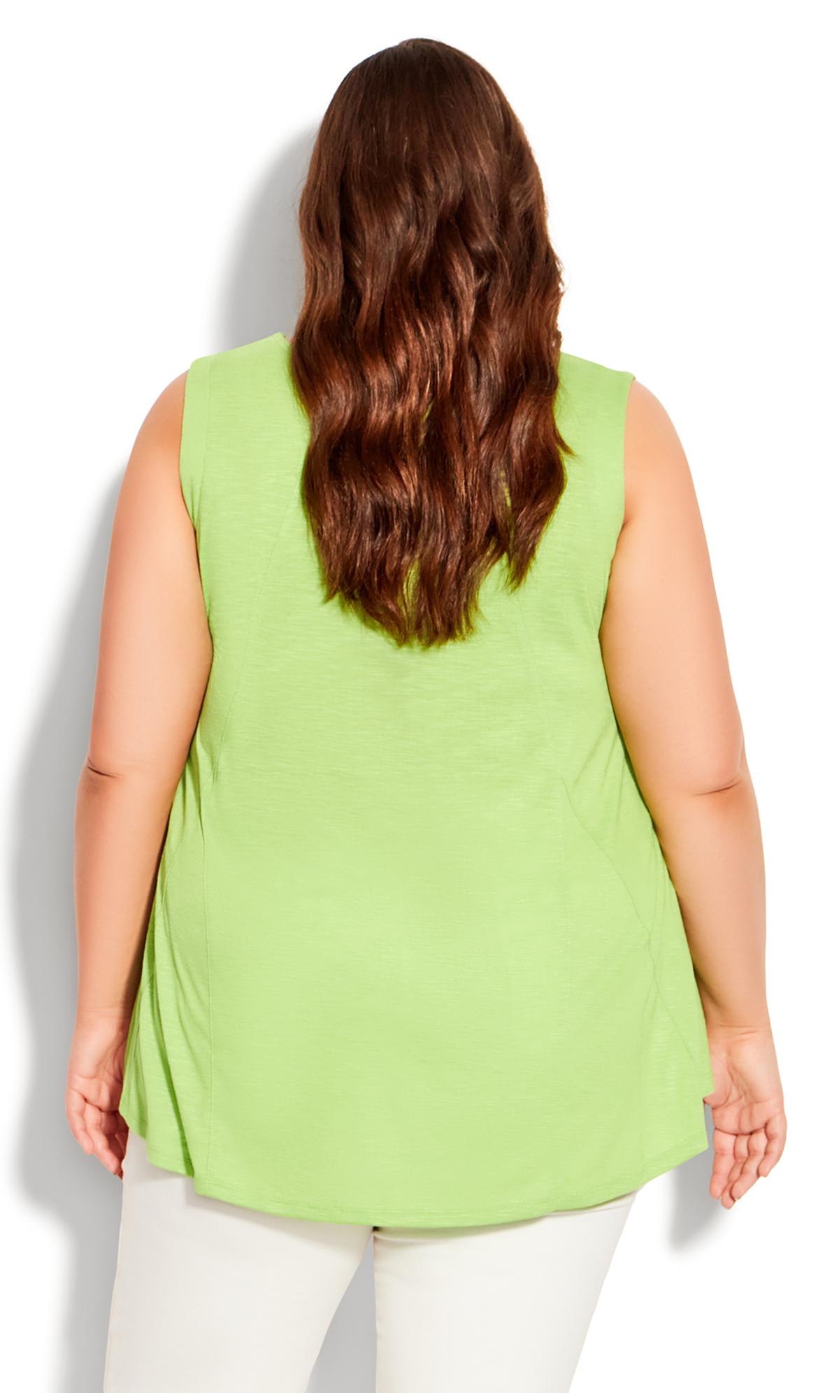Lime Green Fit N Flare Tank 3
