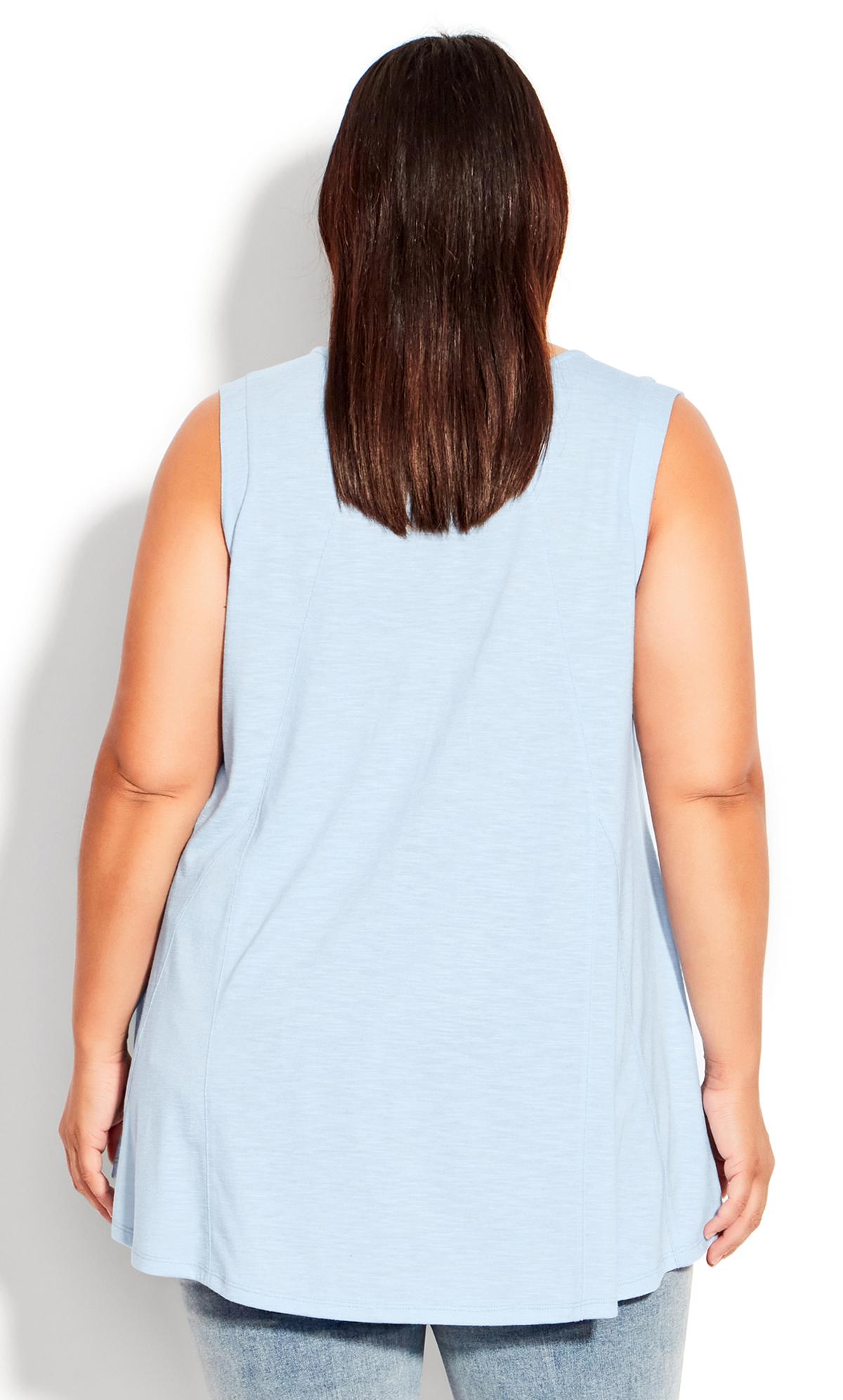 Chambray Blue Fit N Flare Tank 3