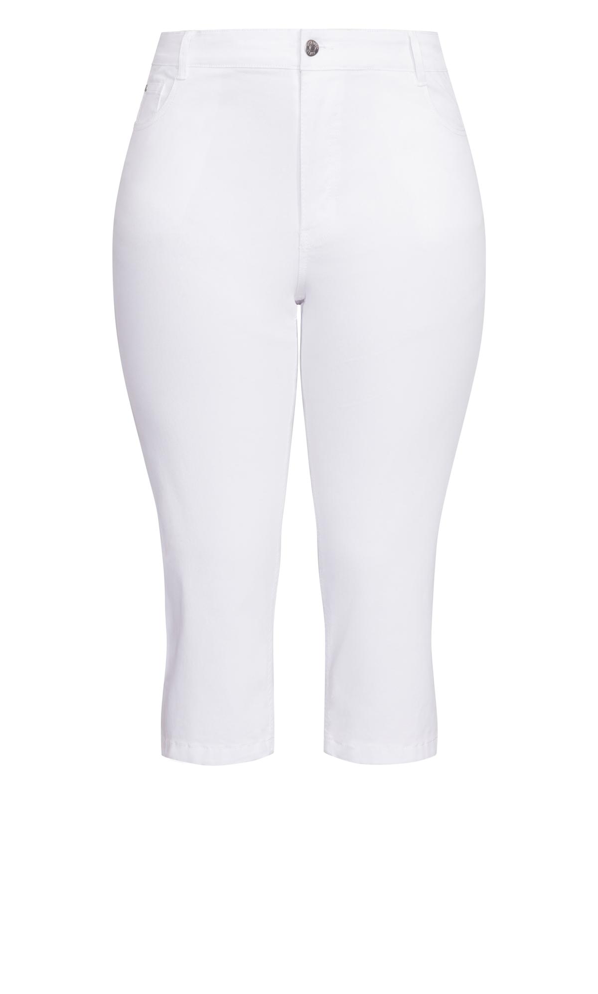 Denim Love White Crop Jeans 3