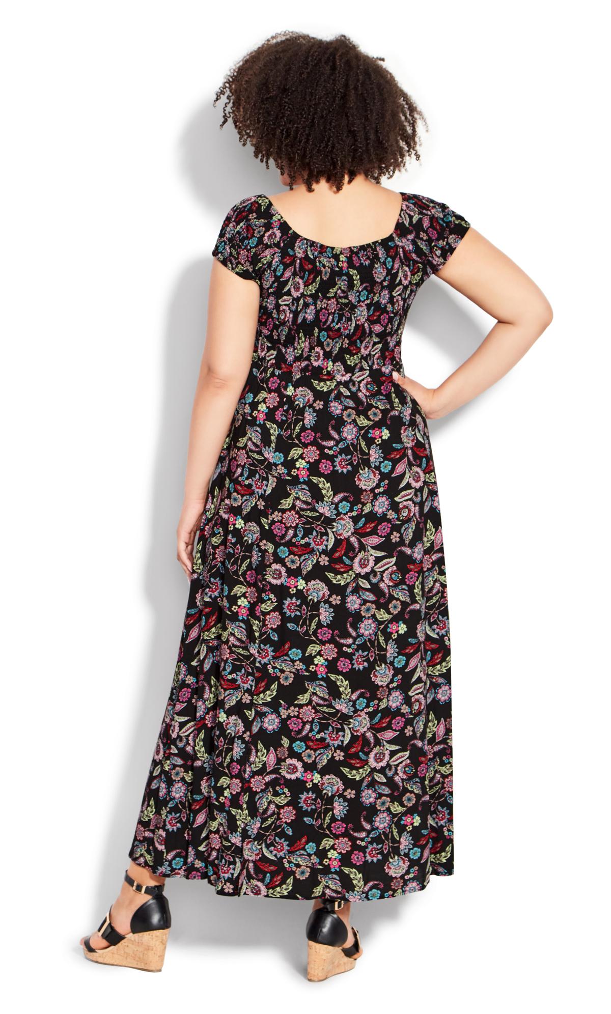 Loralette Black Floral Dress | Evans