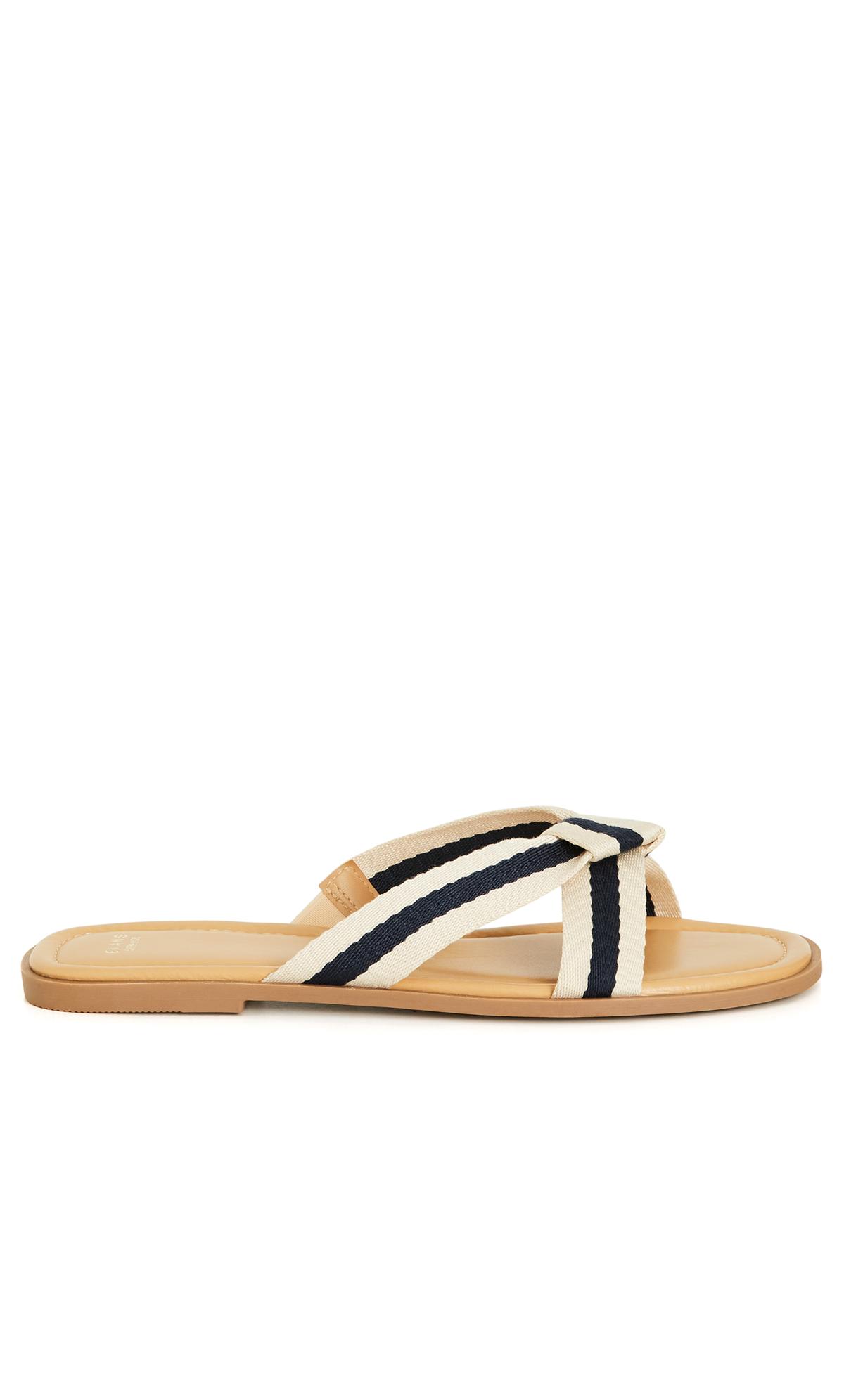 Colbie Navy Extra Wide Fit Canvas Sandal 2