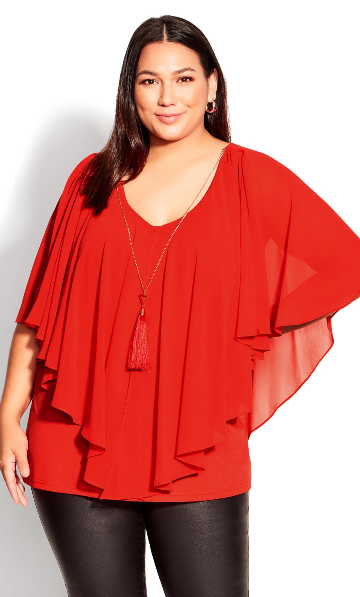 Mira Overlay Watermelon Red Necklace Top 2