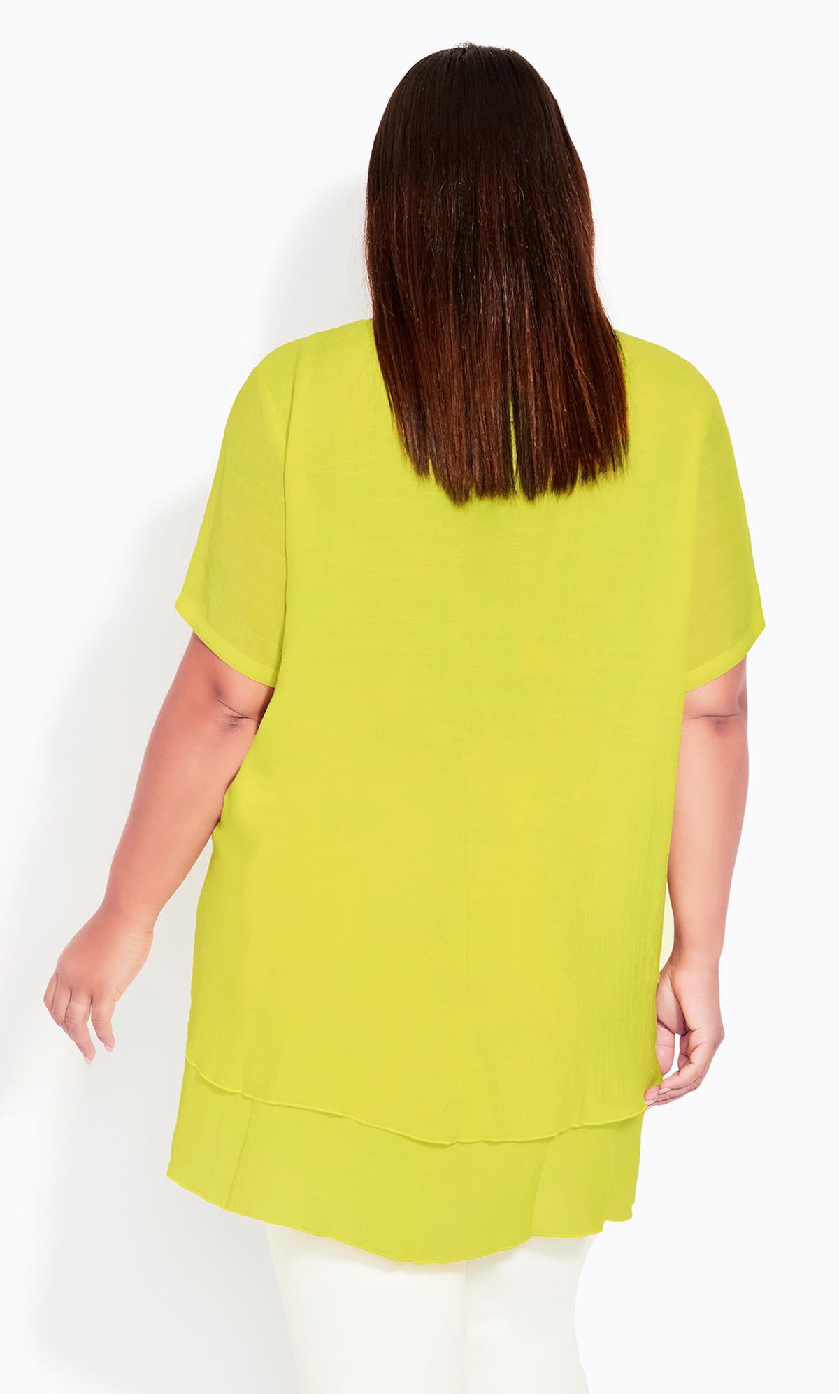 Marion Flutter Sleeve Citrus Caged Tunic  3
