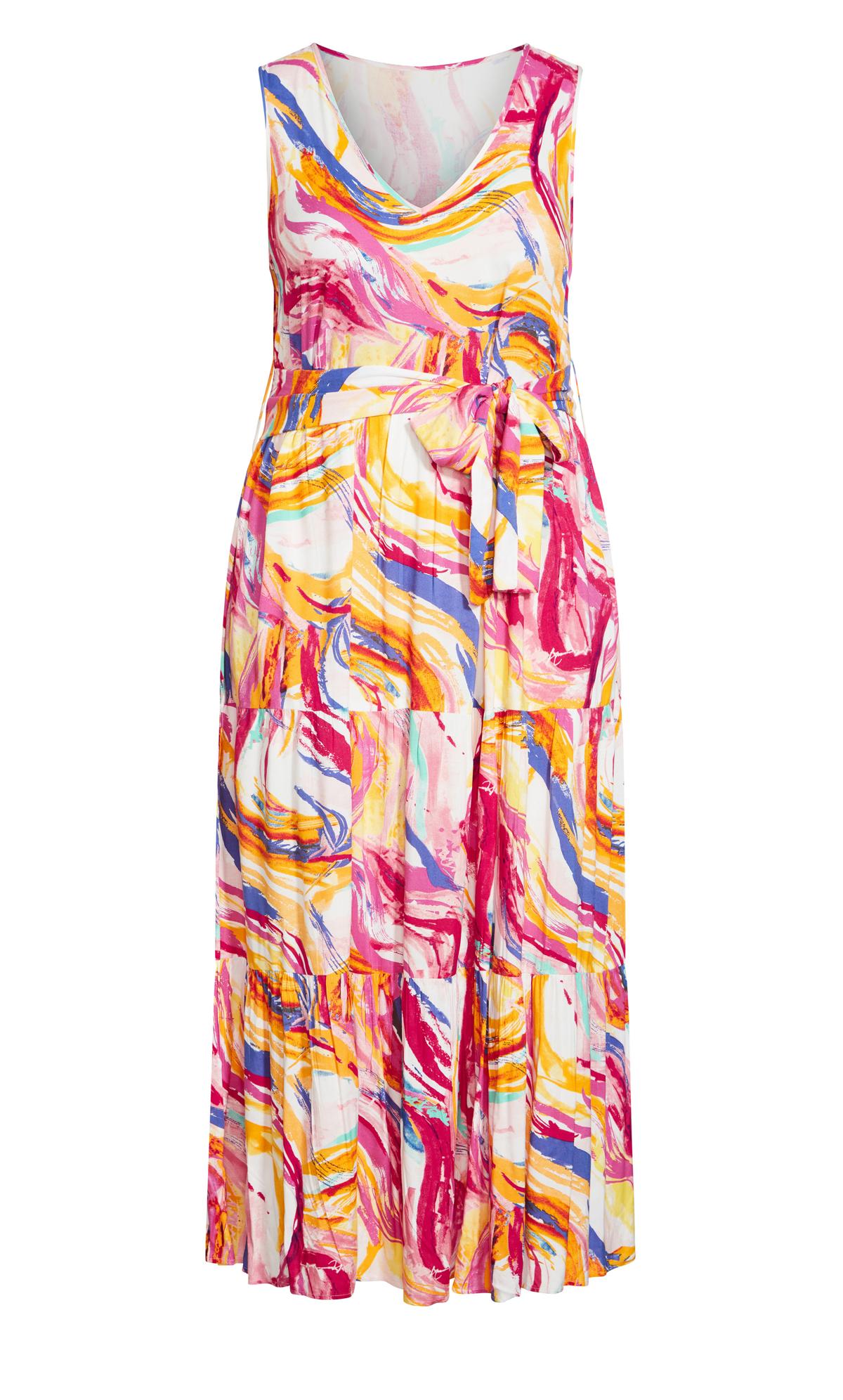 Evans Pink Seashore Maxi Dress | Evans
