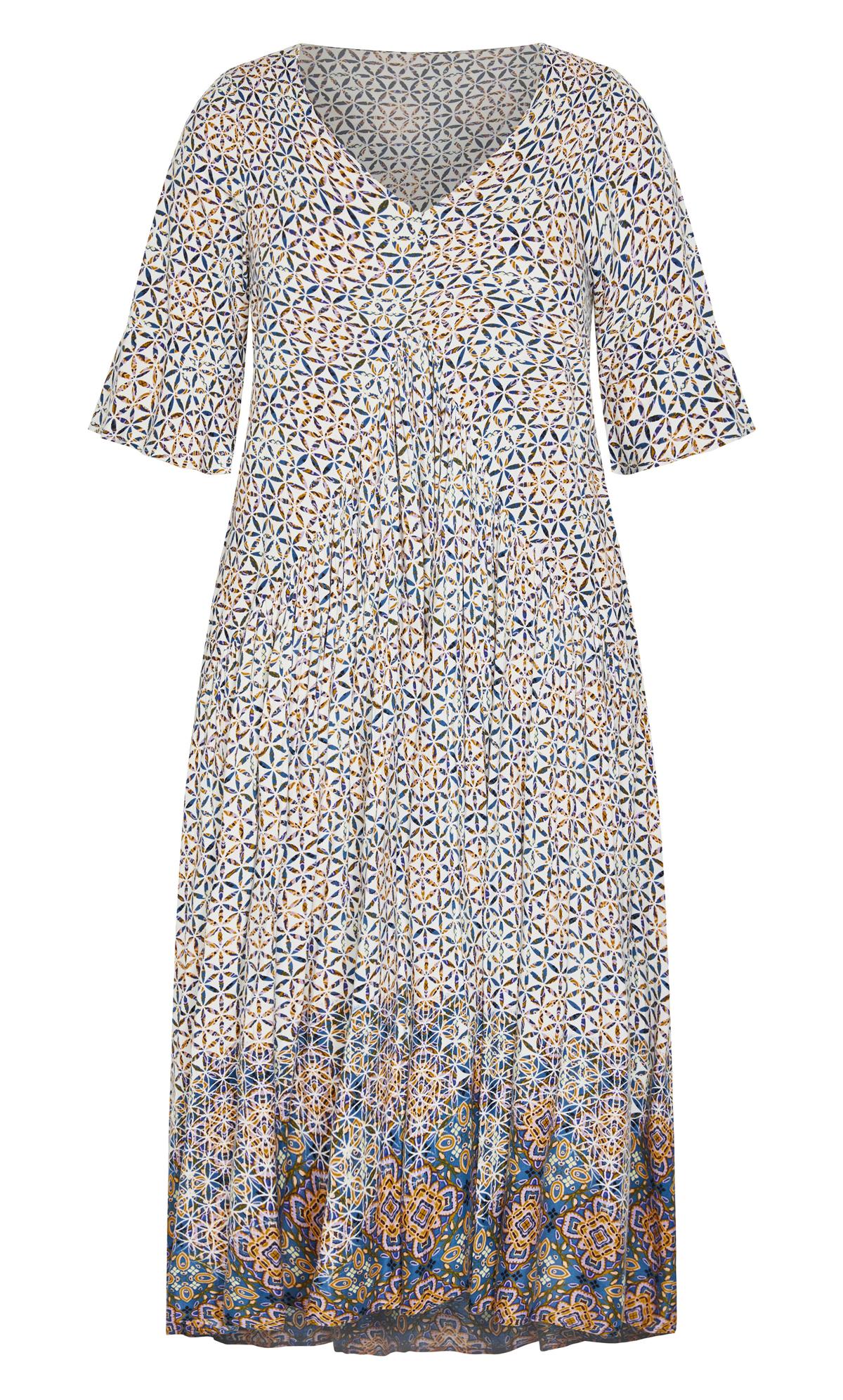 Evans Grey Paisley Print Border Maxi Dress | Evans