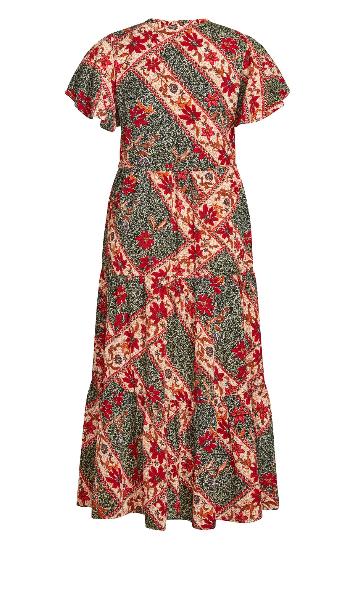 Evans Green Floral Print Smock Maxi Dress | Evans