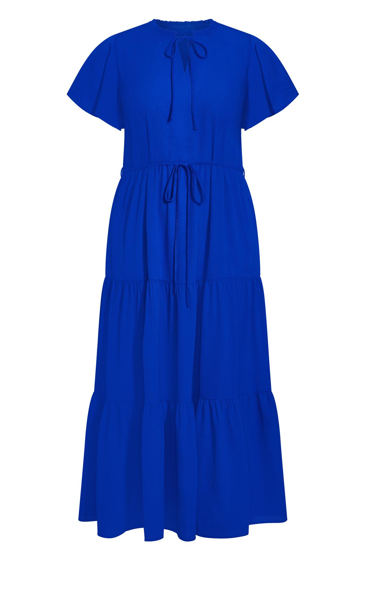 Evans Blue Happy Tier Plain Dress 3