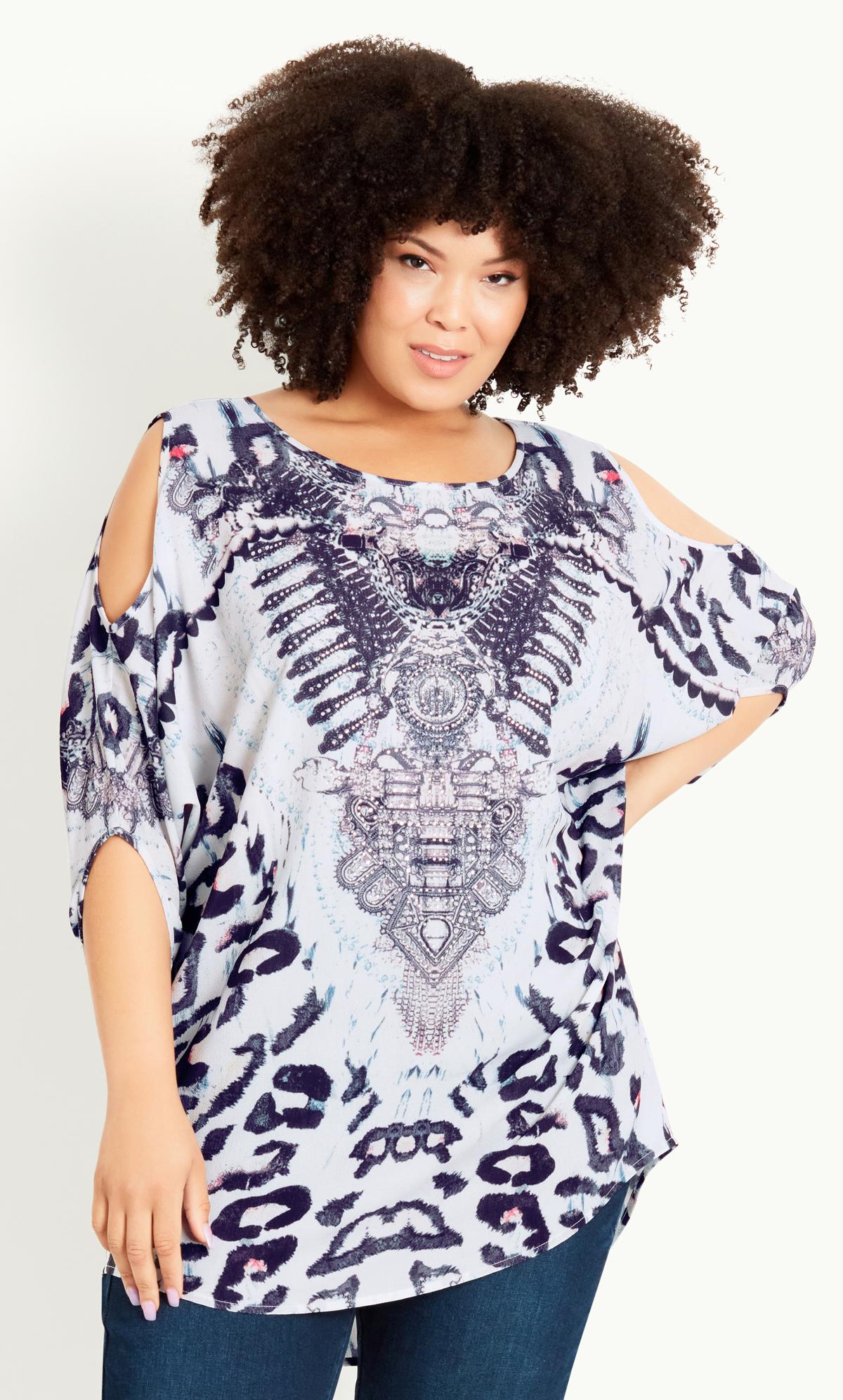 Carlo Ivory Cold Shoulder Tunic 2