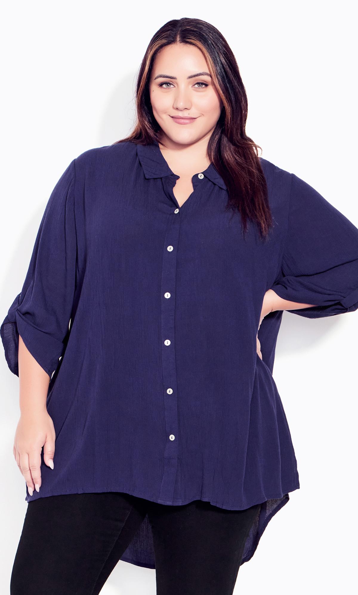 Island Breeze Navy Textured Tunic 1