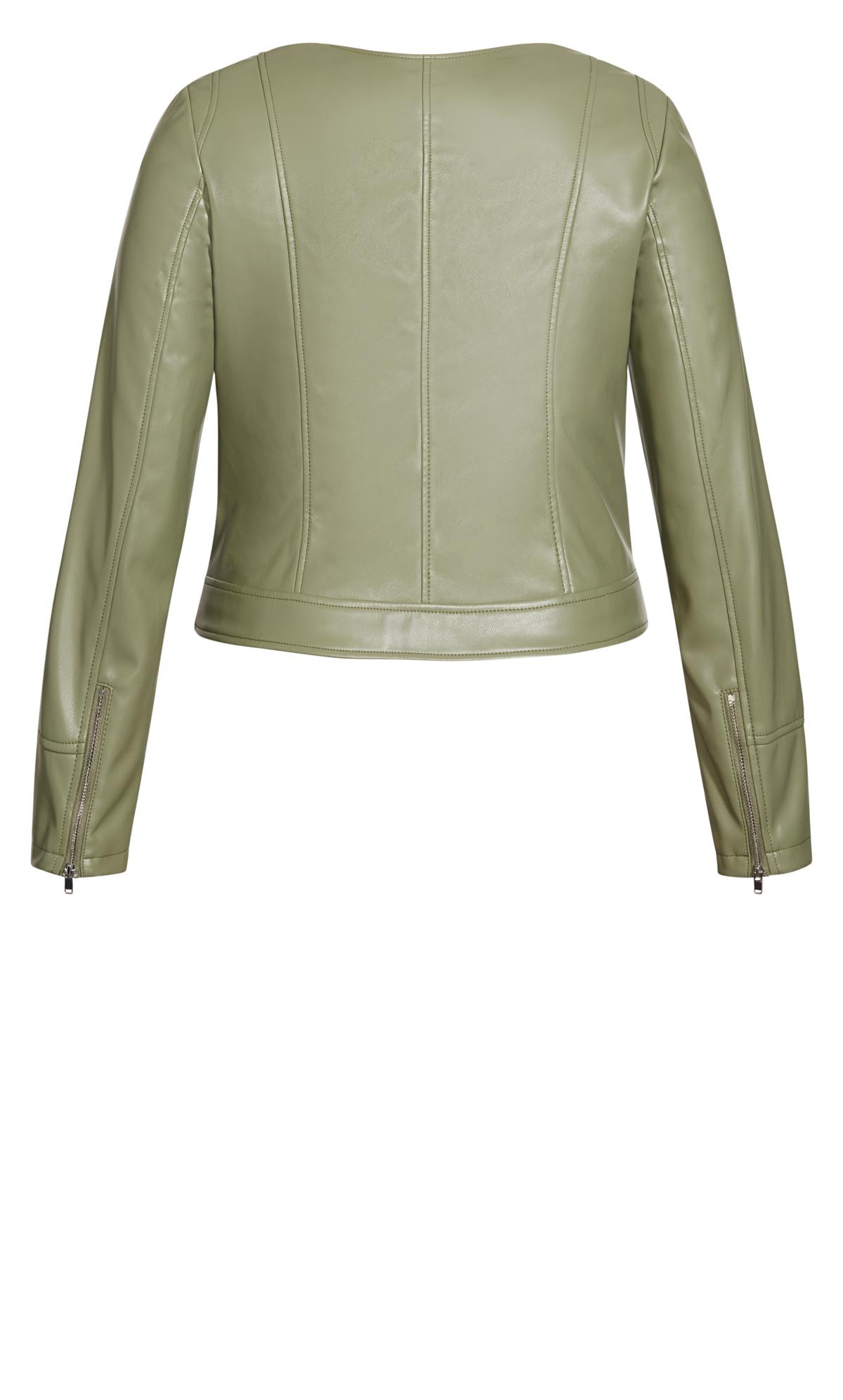 Evans Green Faux Leather Jacket 3