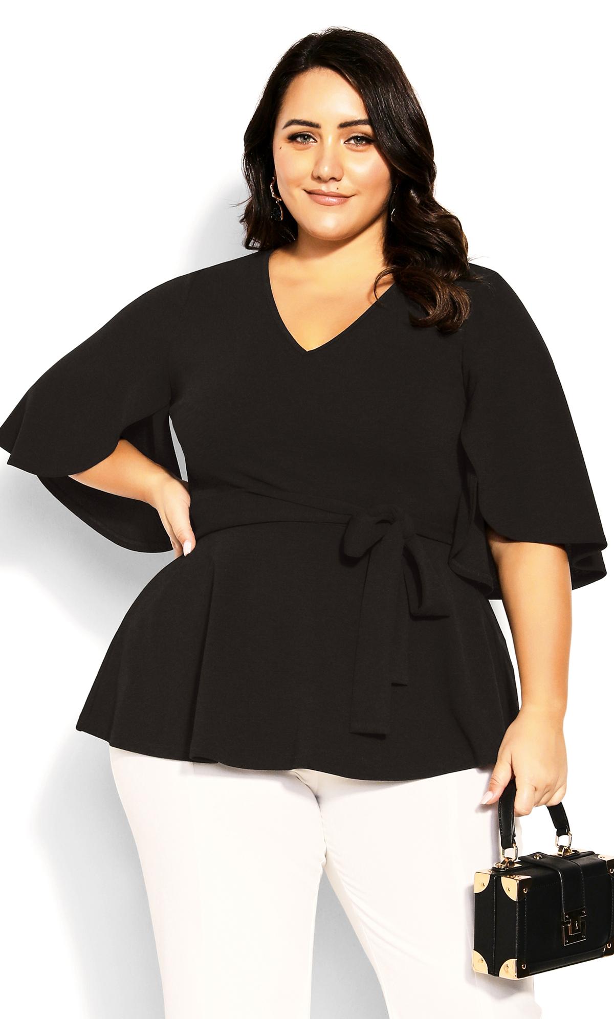 Evelyn Black Top | Evans