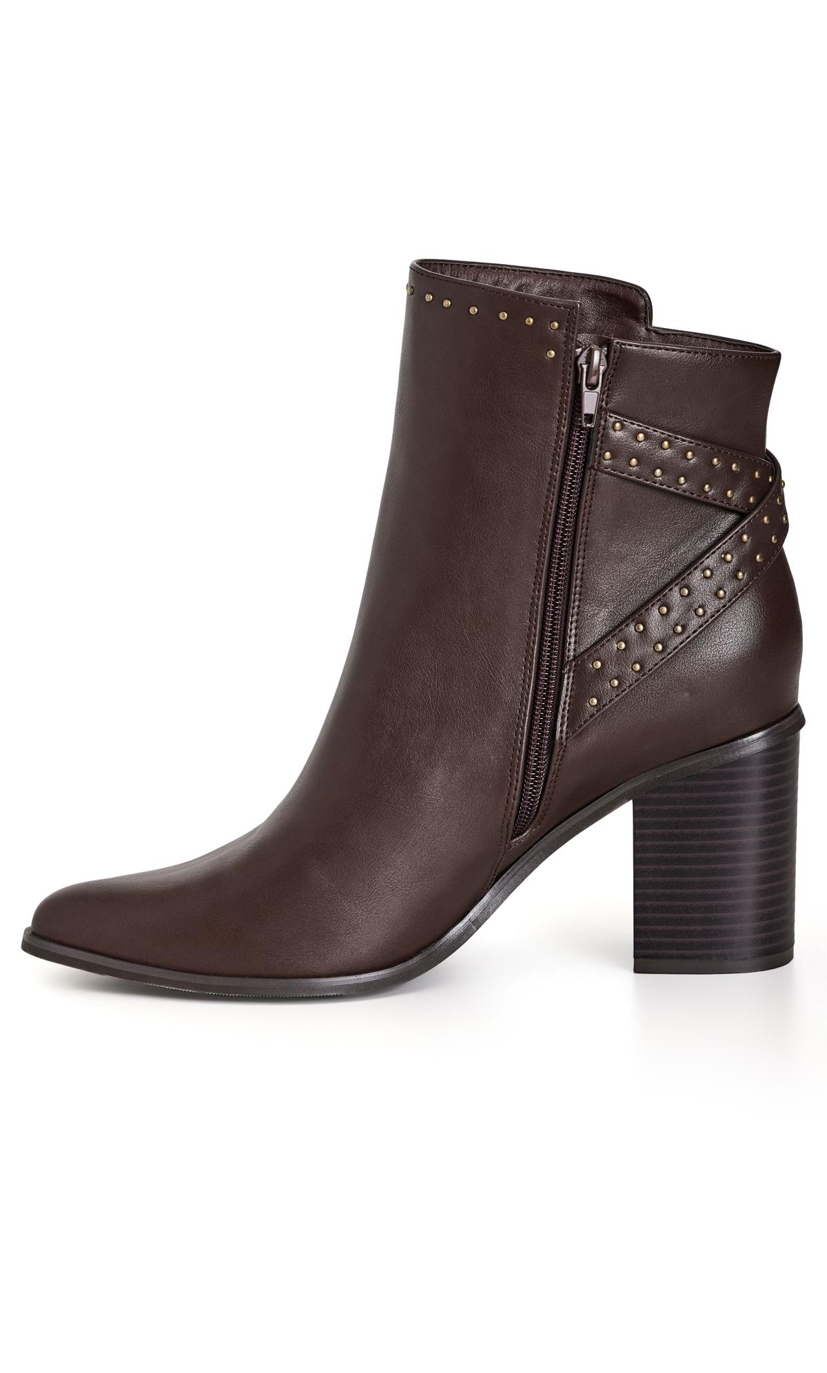Evans Brown WIDE FIT Orly Ankle Boot | Evans