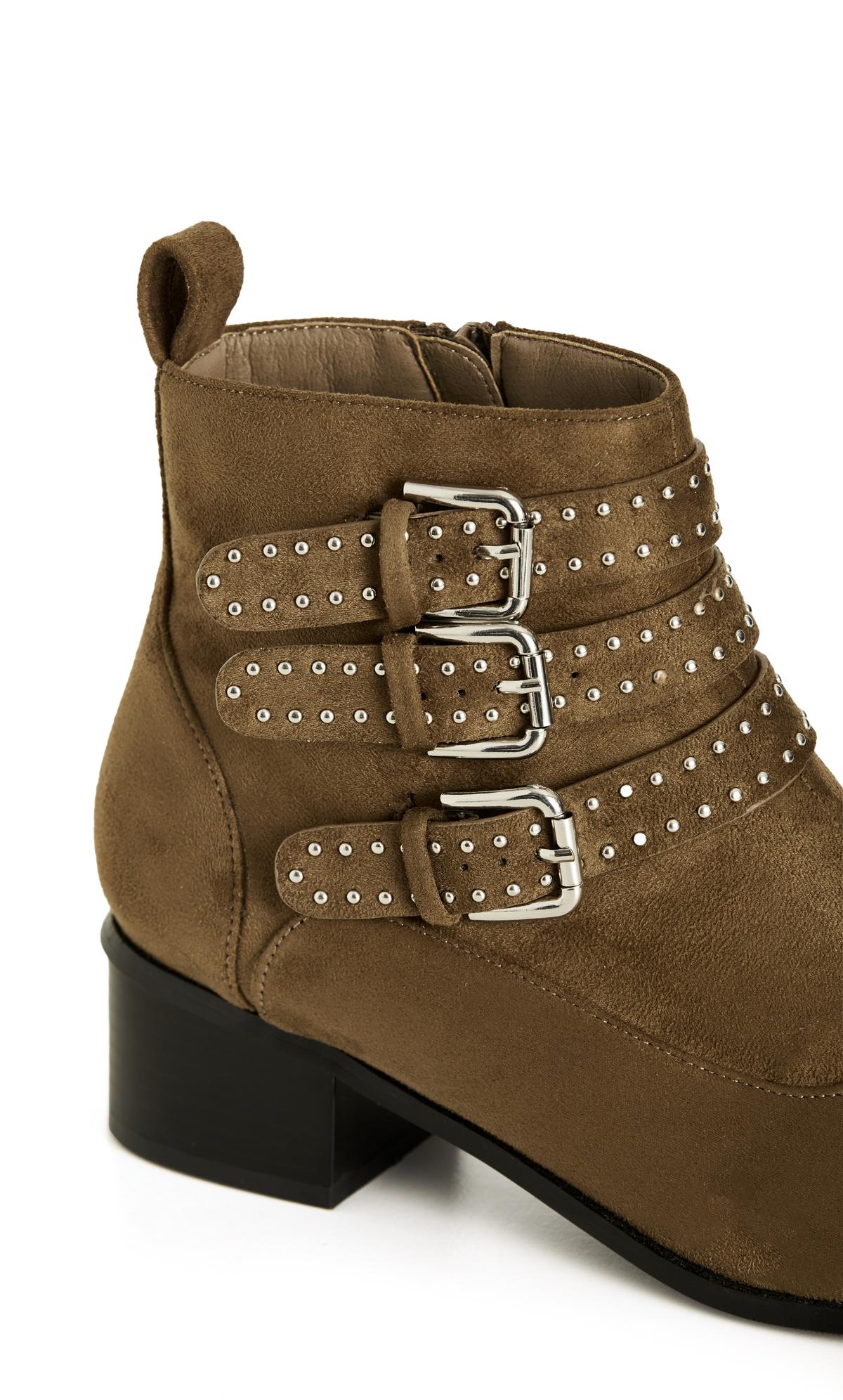 Evans Brown Faux Suede Ankle Boots 8