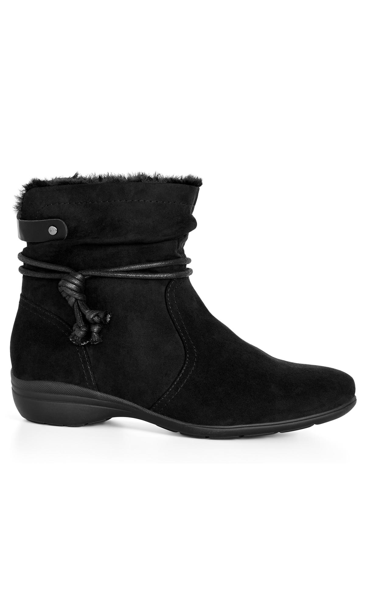 Maisie Wide Fit Black Ankle Boot 1