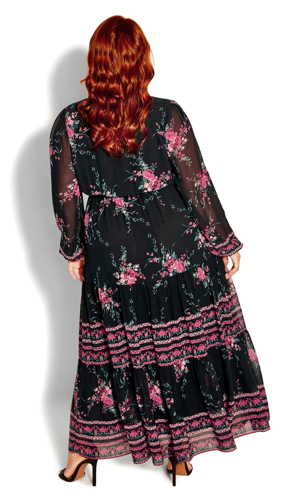 Pippa Floral Black Maxi Dress 3