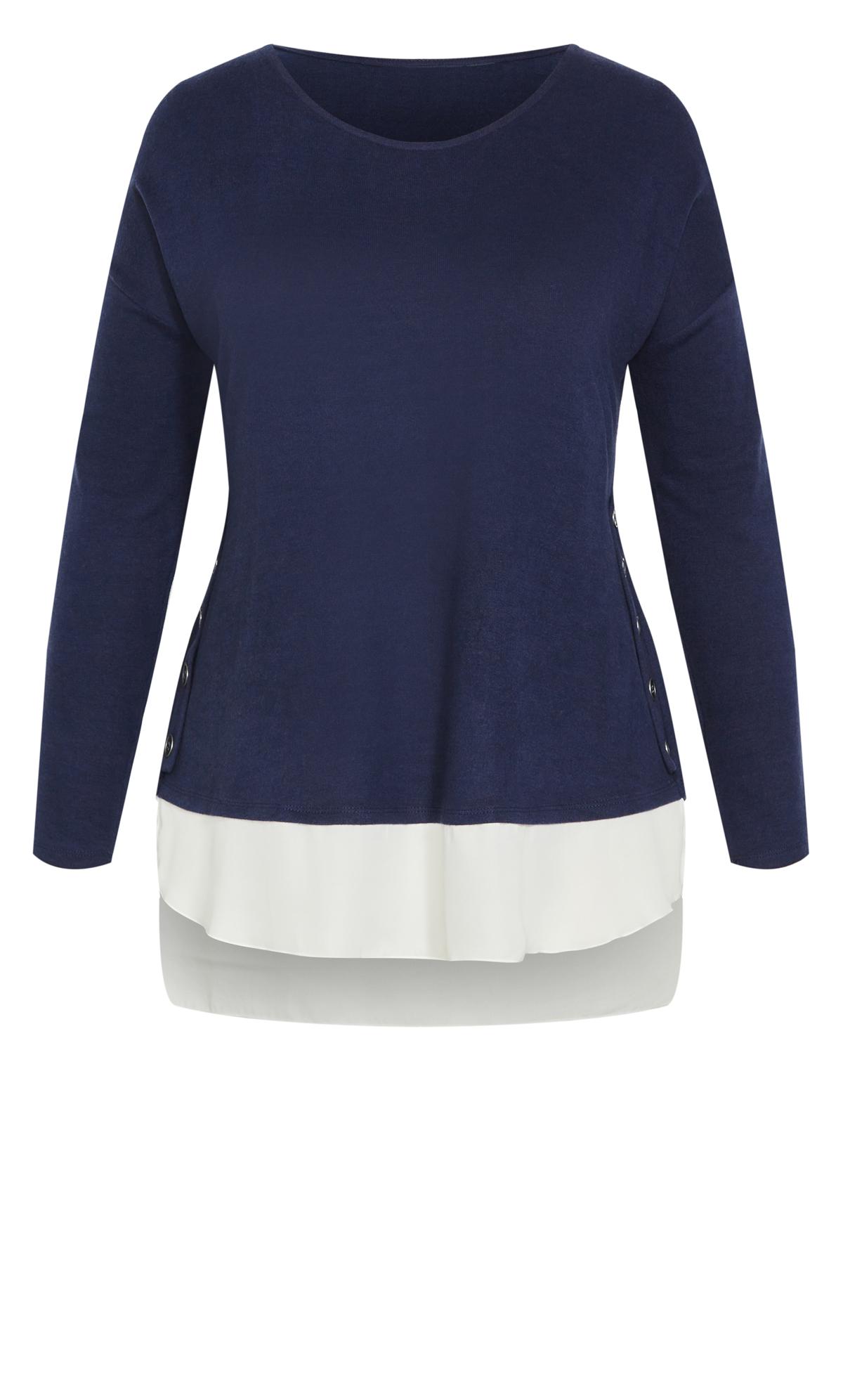 Evans Navy Dakota Duet Top | Evans