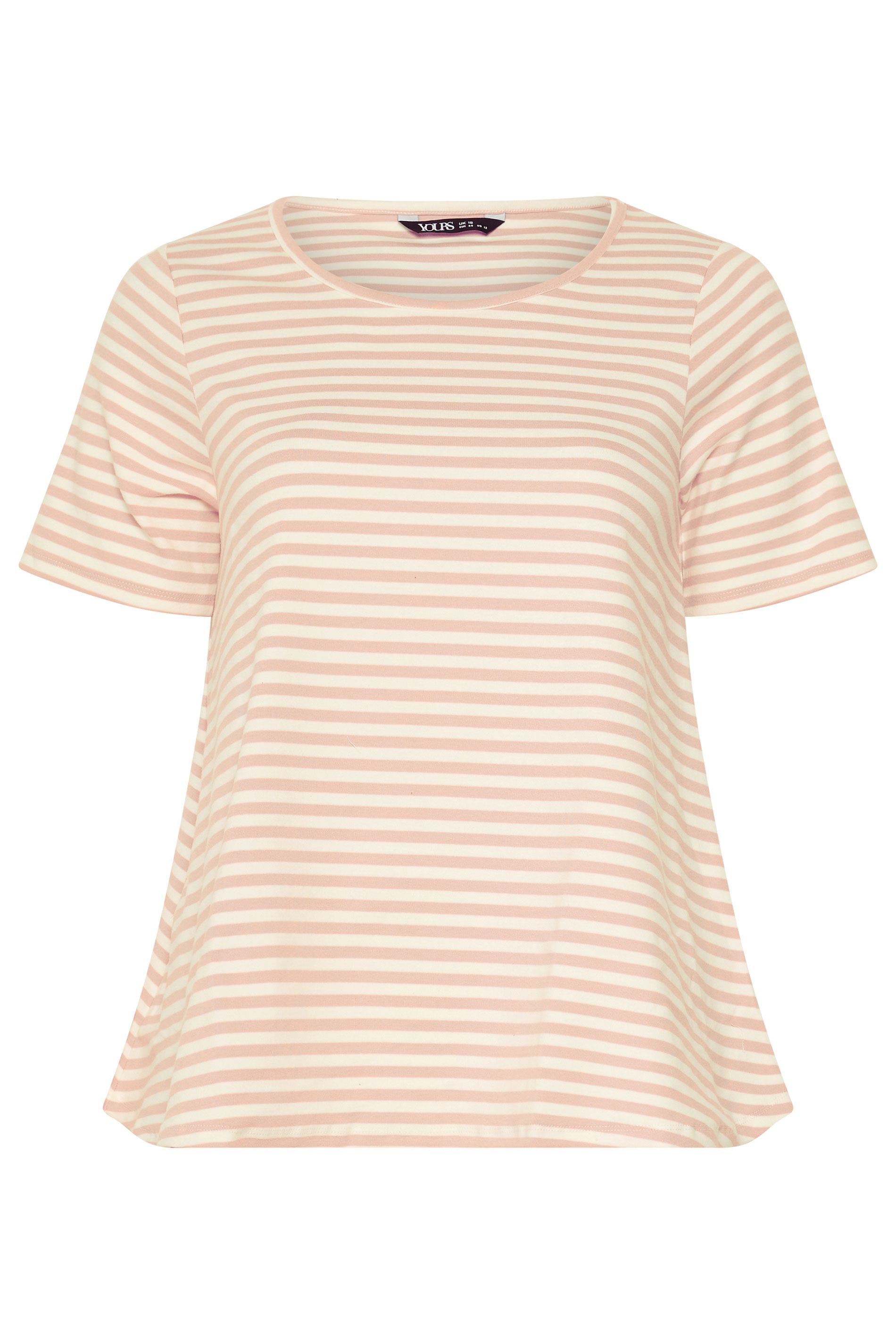 YOURS Plus Size Pink Stripe Swing Top | Yours Clothing 5