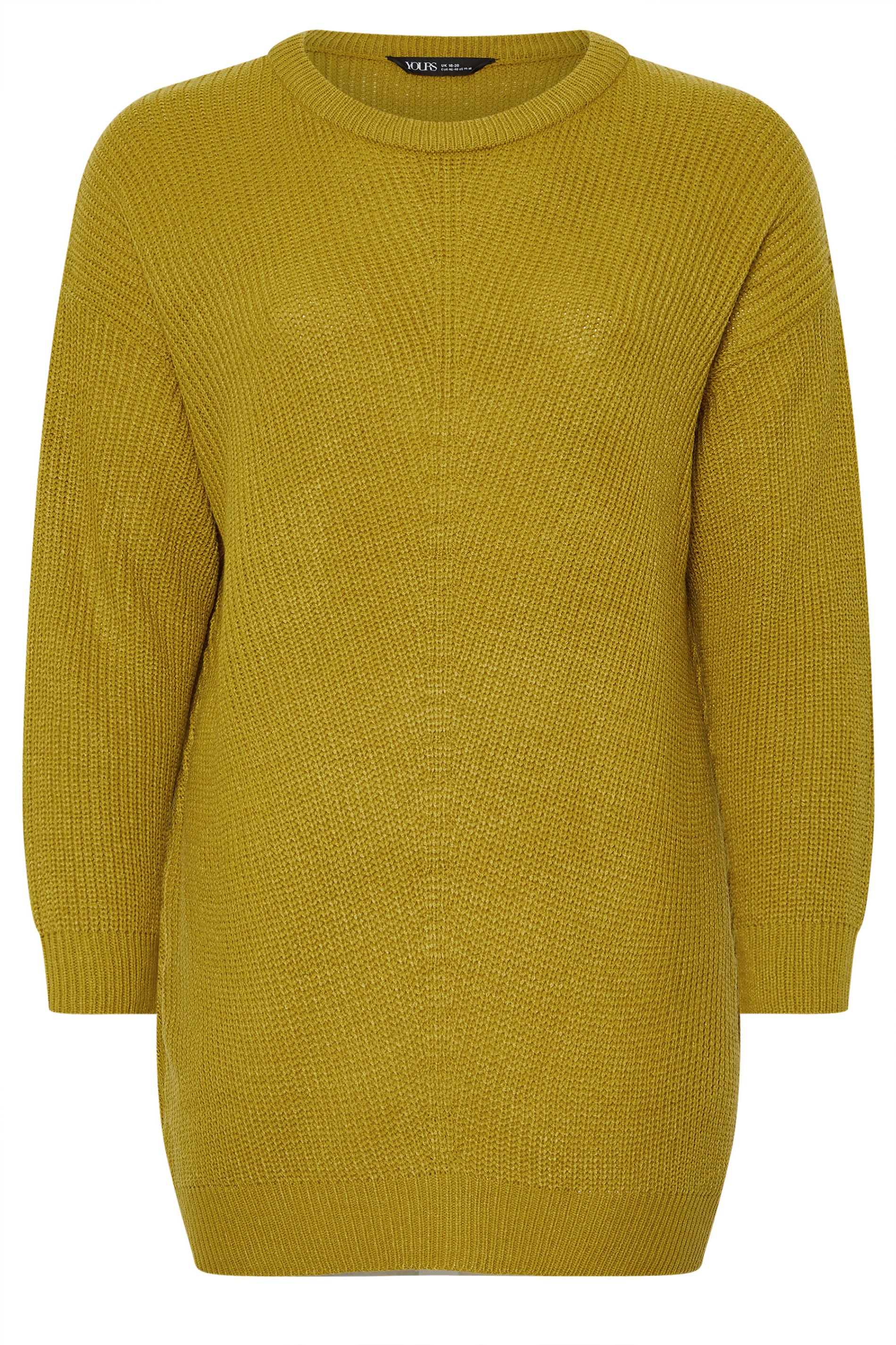 Plus Size Curve Green Essential Knitted Jumper | Yours Clothing 5