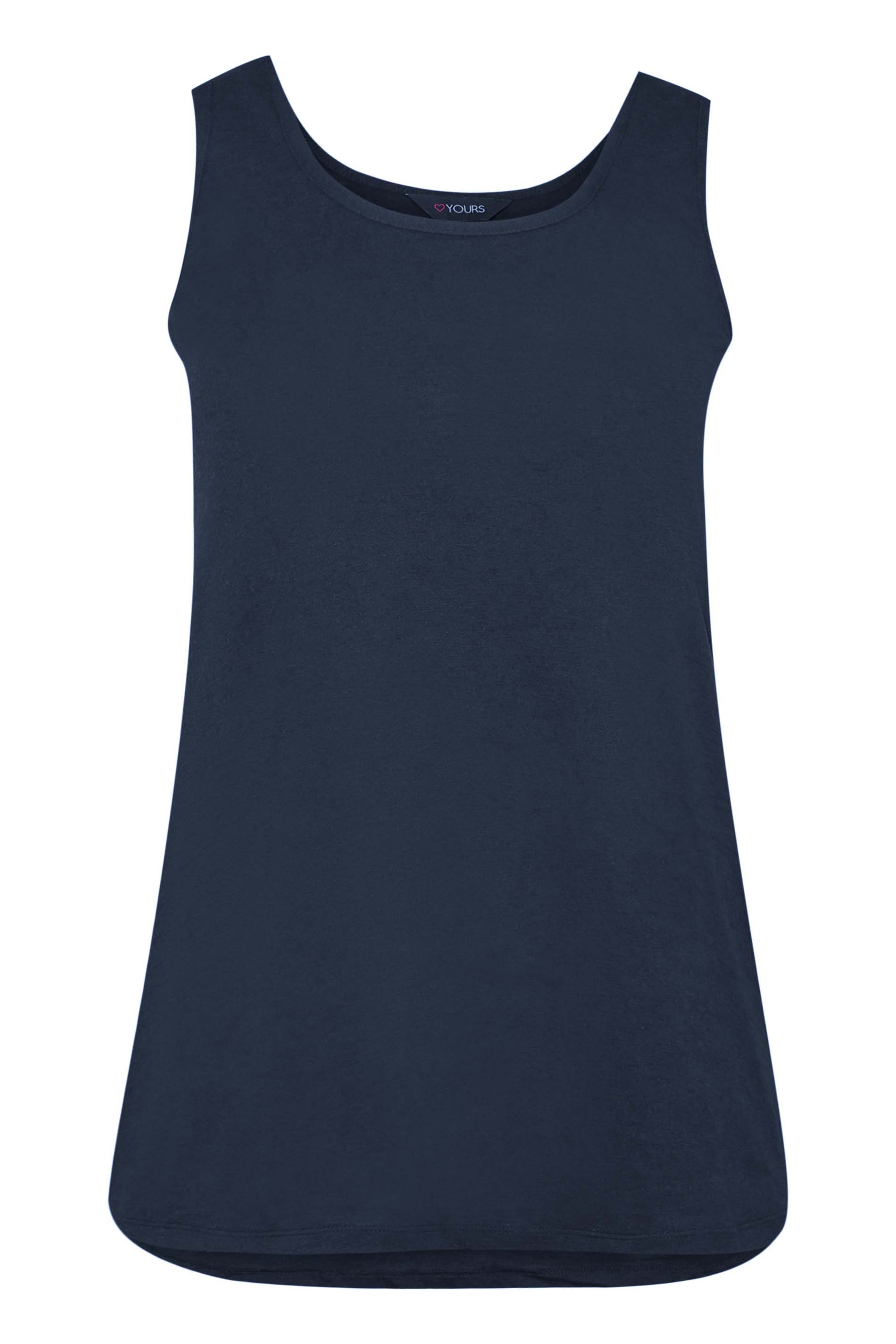Navy Vest Top | Yours Clothing 6