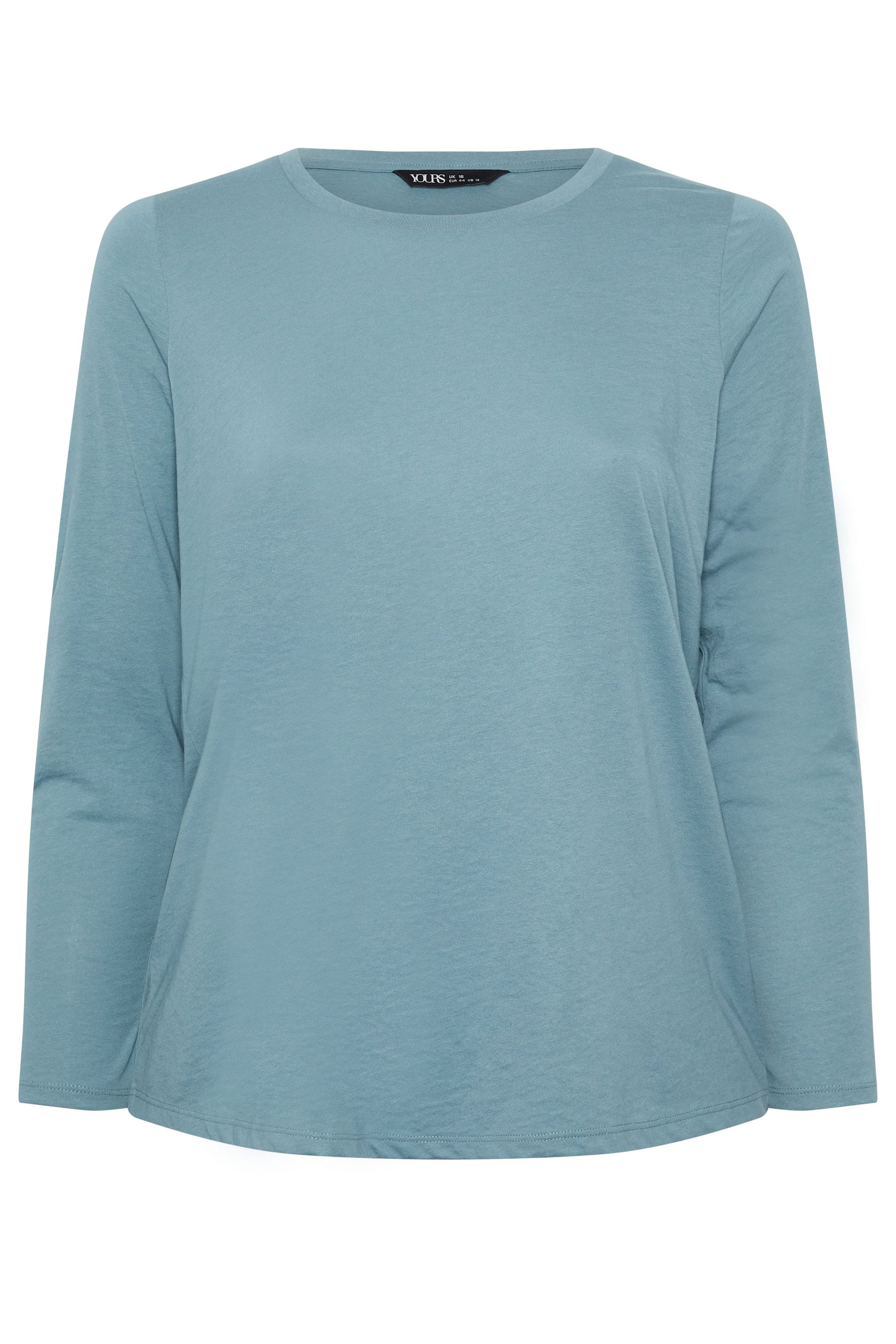 YOURS Plus Size Light Blue Long Sleeve Core T-Shirt | Yours Clothing 5