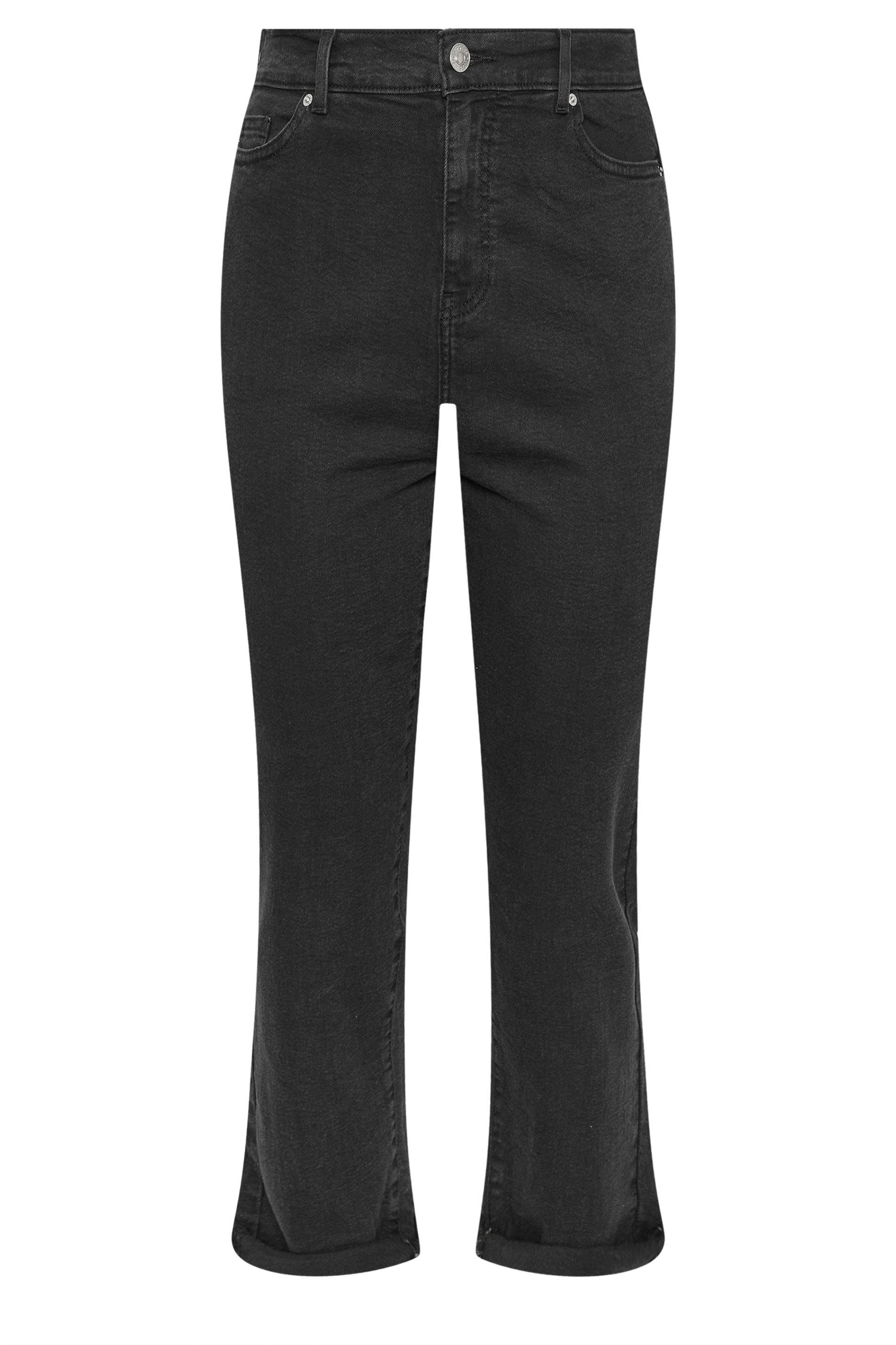 YOURS Plus Size Black Washed Boyfriend Jeans | Yours Clothing 8