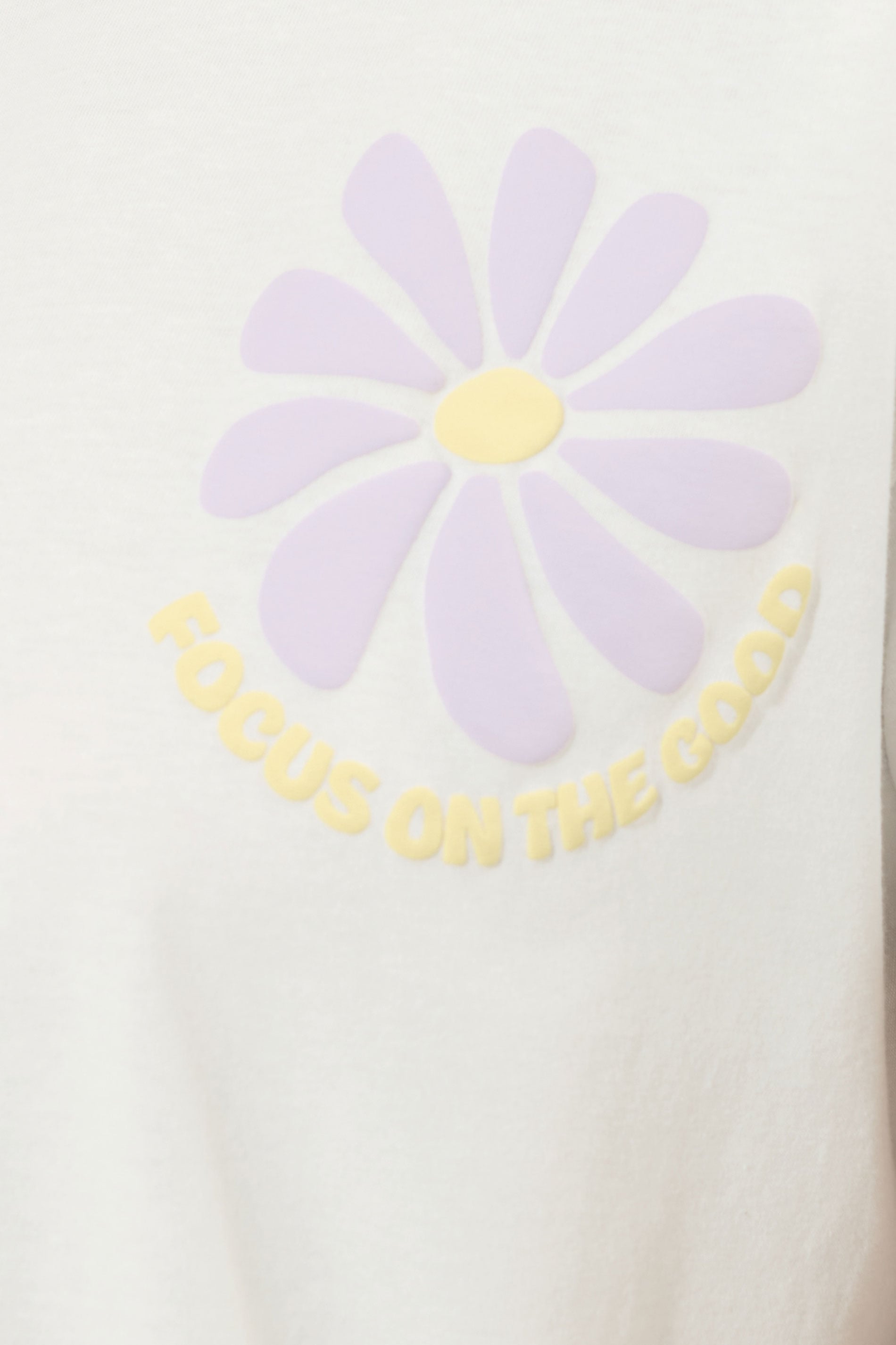 YOURS Plus Size Ivory White 'Focus On The Good' Graphic Back Print T-Shirt | Yours Clothing 5