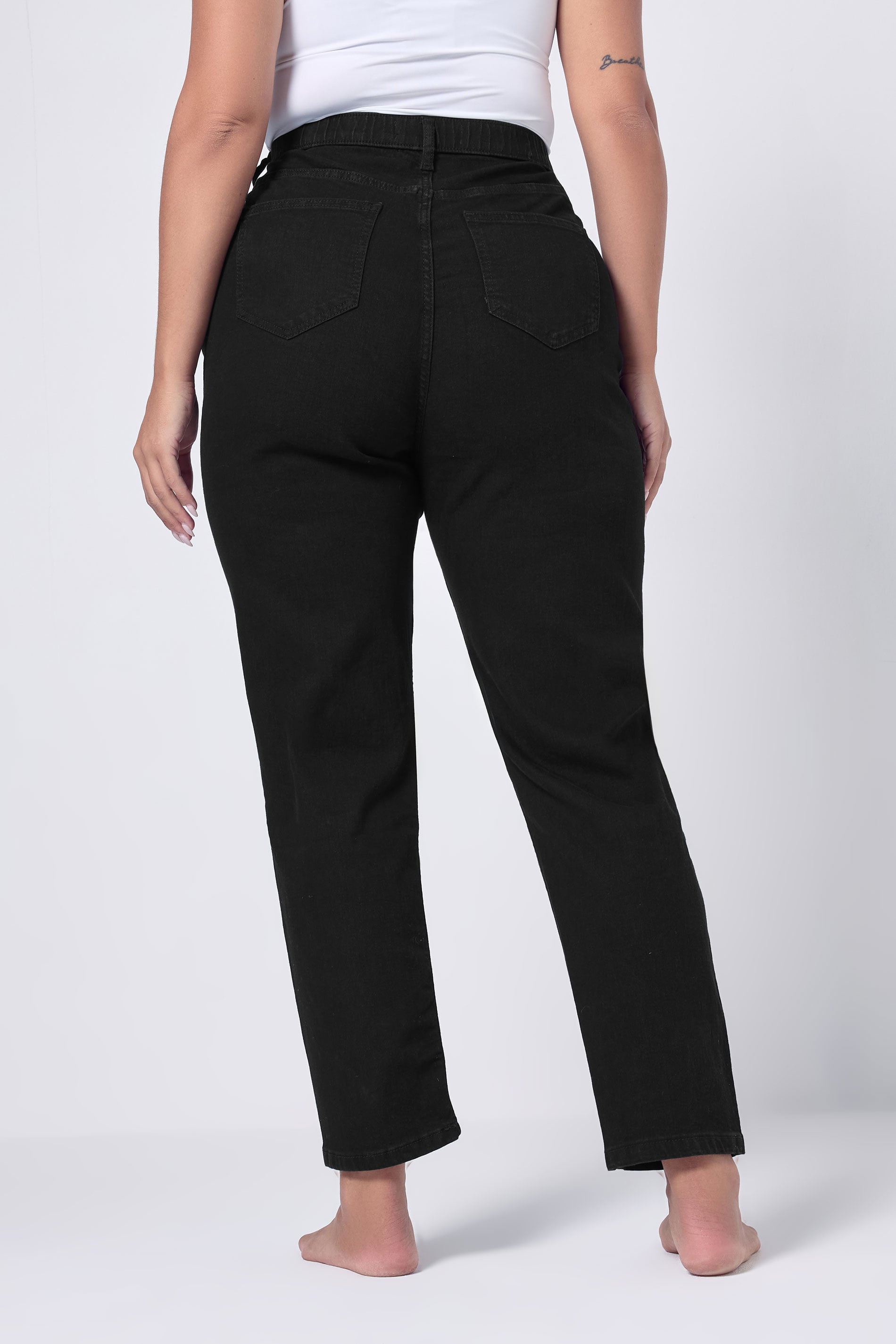 YOURS Plus Size Black Mom Jeans | Yours Clothing  2