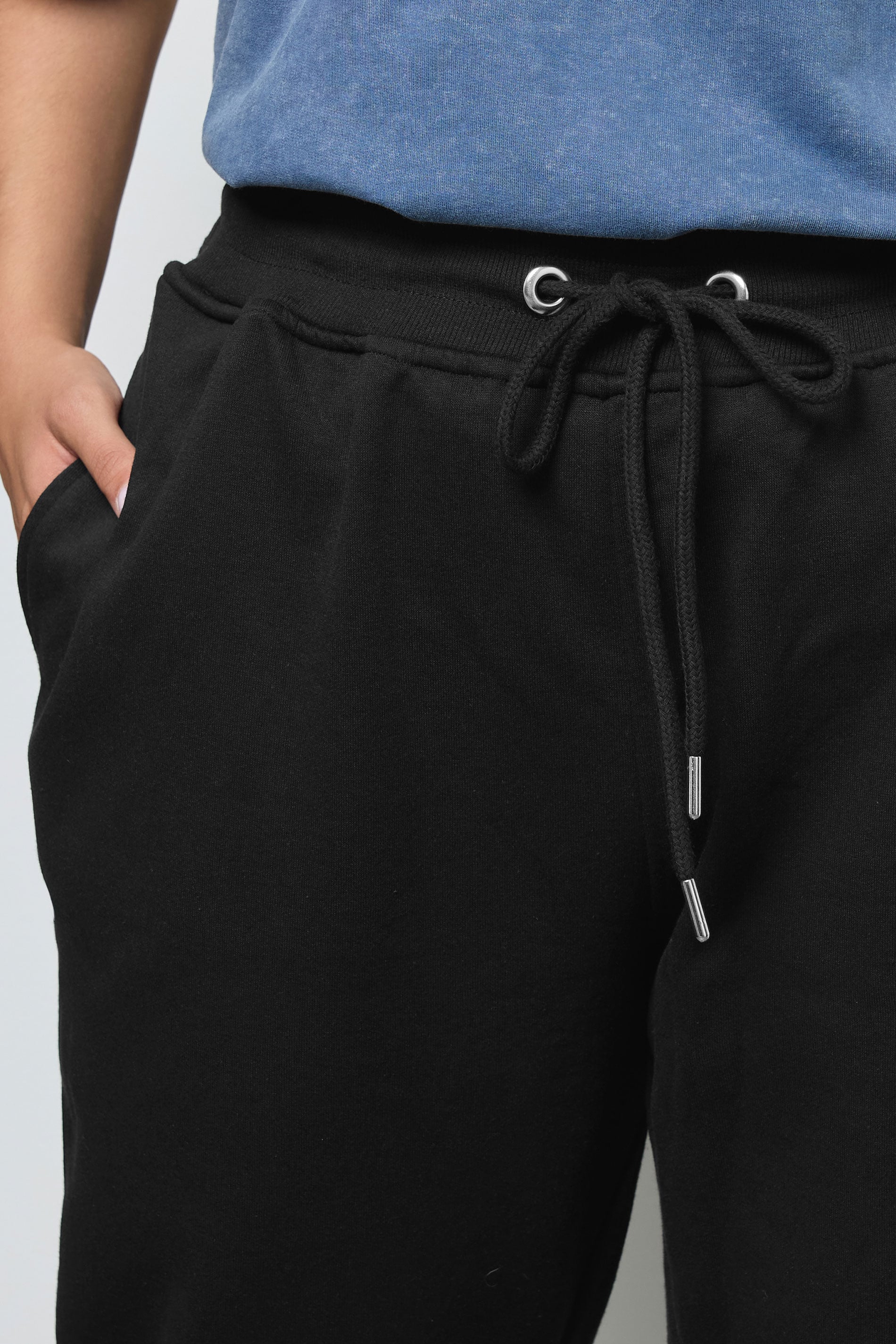 Plus Size Black Elasticated Joggers | Yours Clothing 4