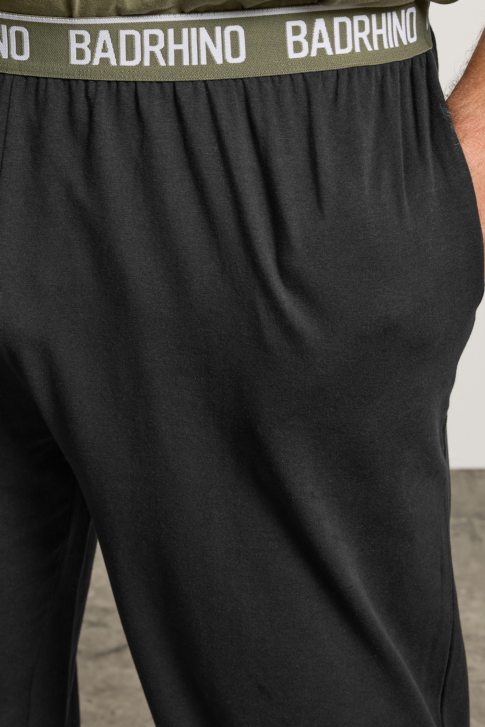BadRhino Big & Tall Olive Green Lounge Trouser & T-Shirt Set | BadRhino 2