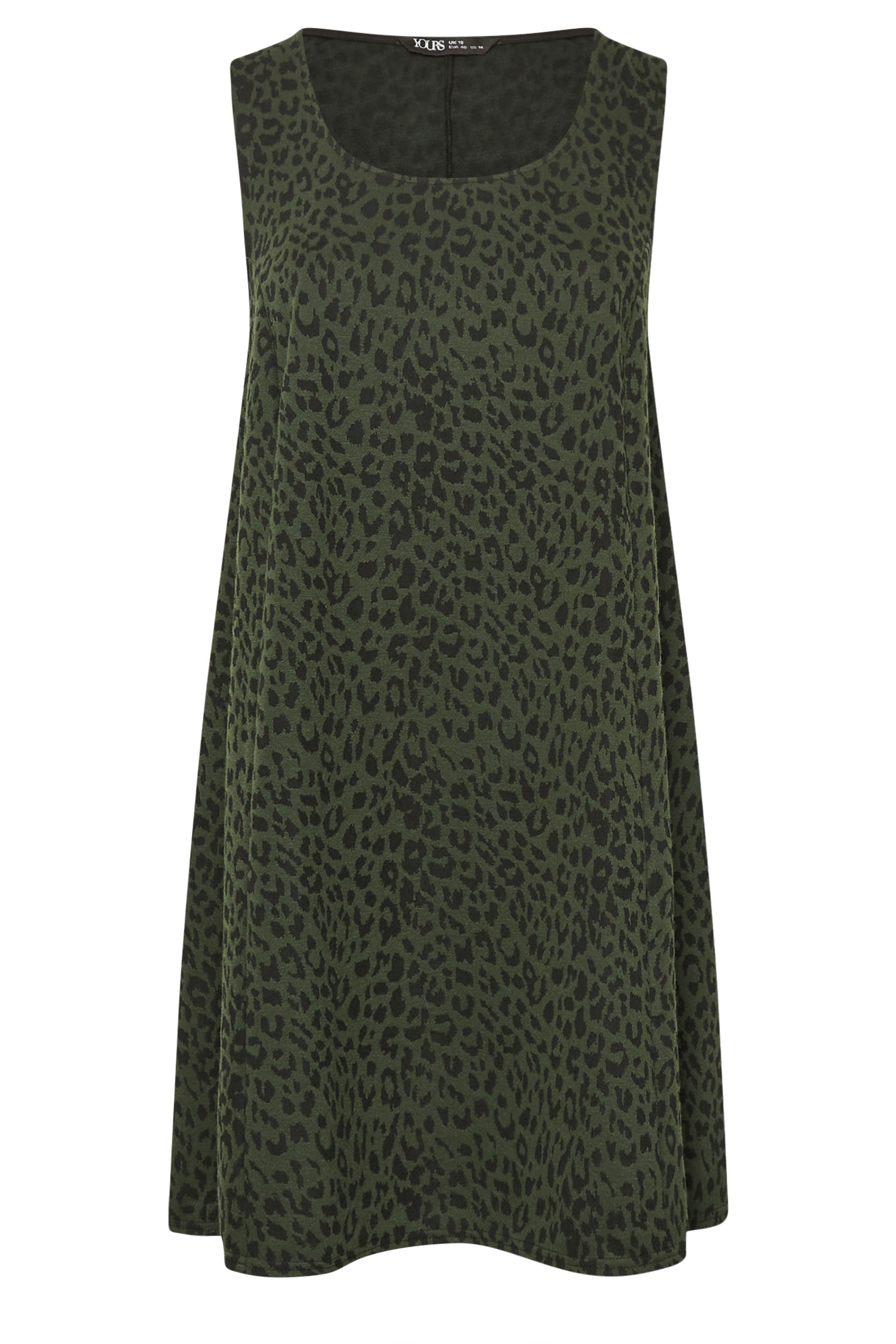 YOURS Plus Size Grey Leopard Print Pinafore Dress | Yours Clothing  5