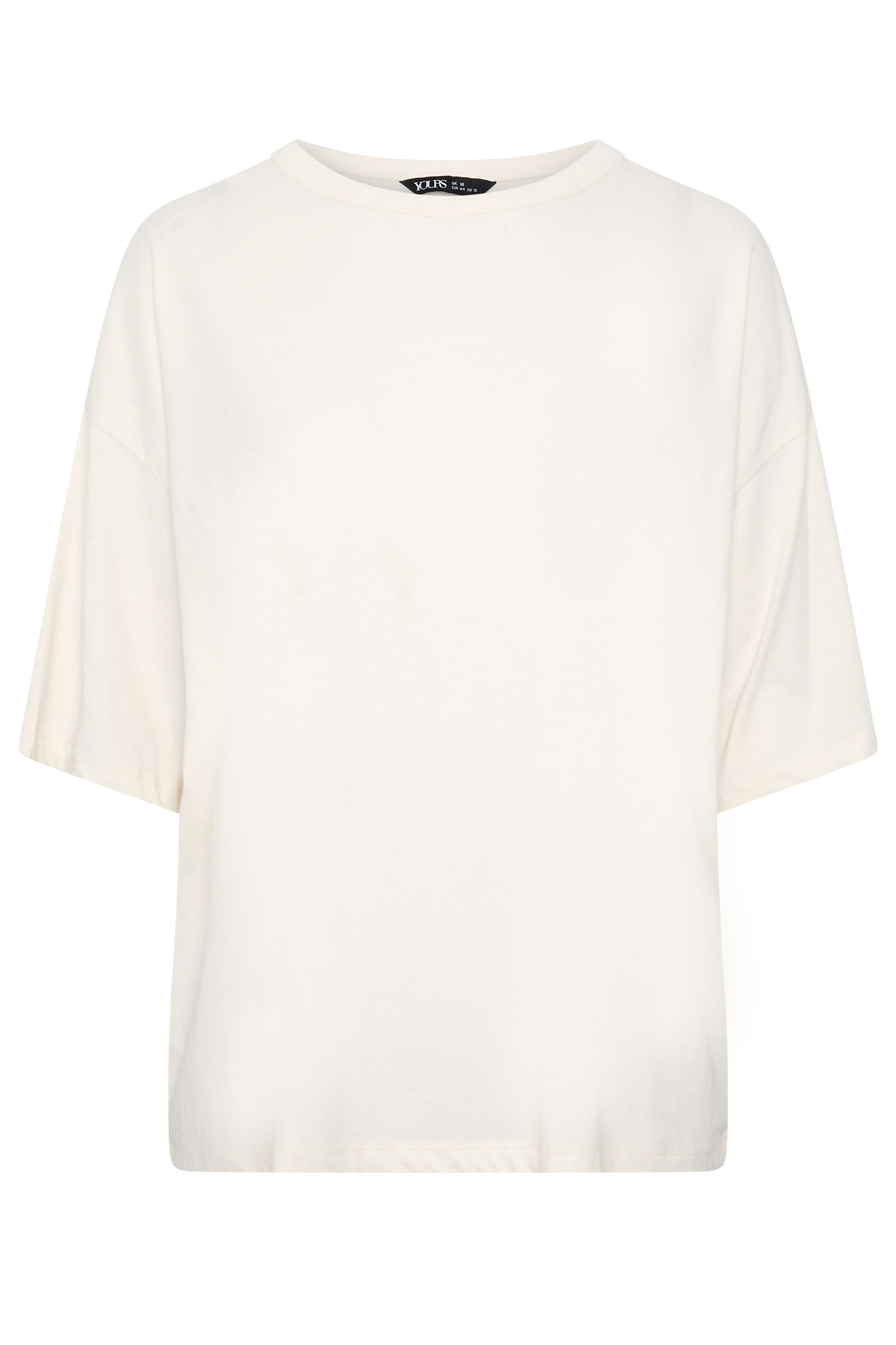 YOURS Plus Size Ivory White Boxy T-Shirt | Yours Clothing 1