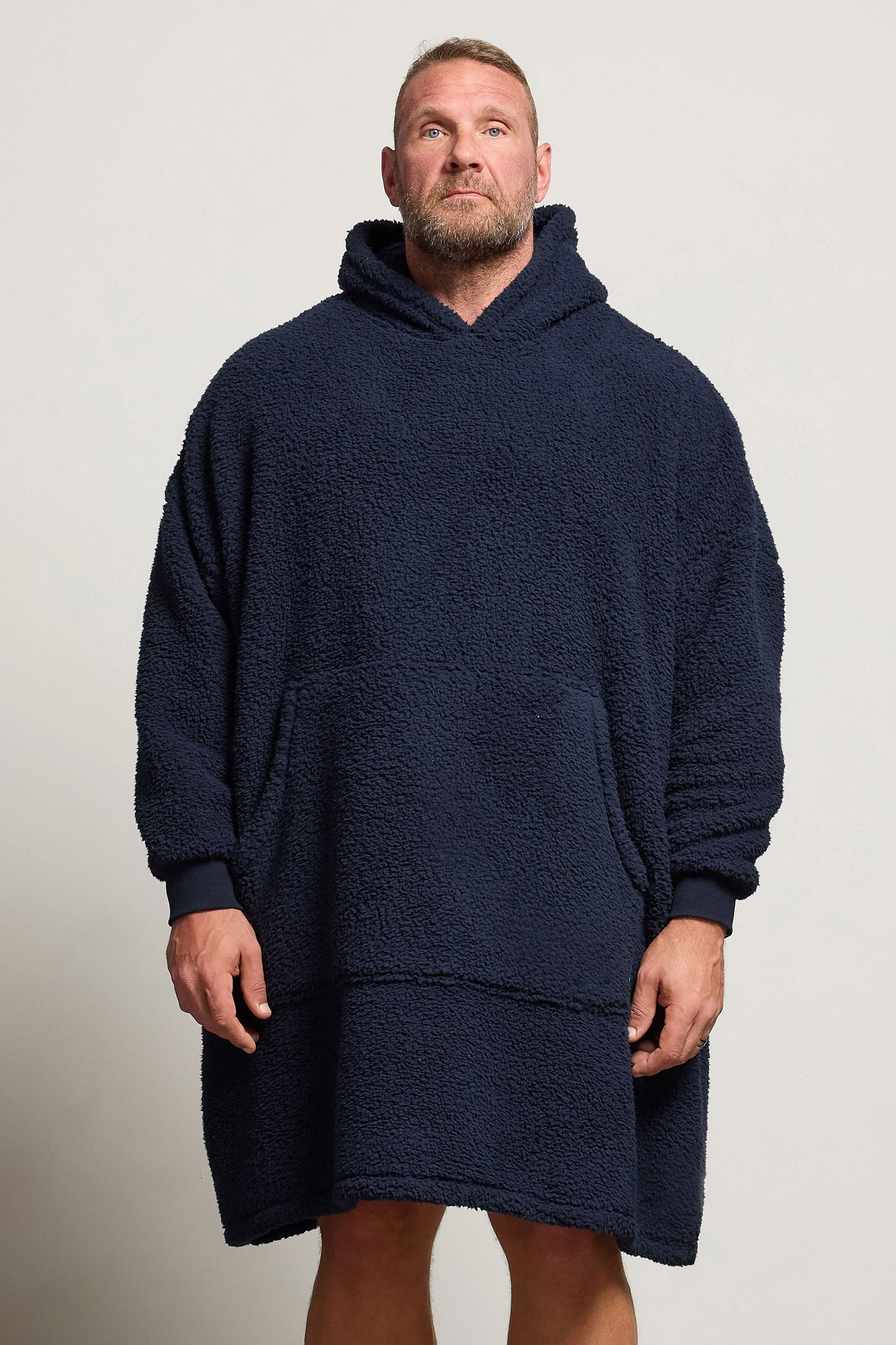 BadRhino Big & Tall Navy Blue Super Soft Blanket Hoodie | BadRhino 3